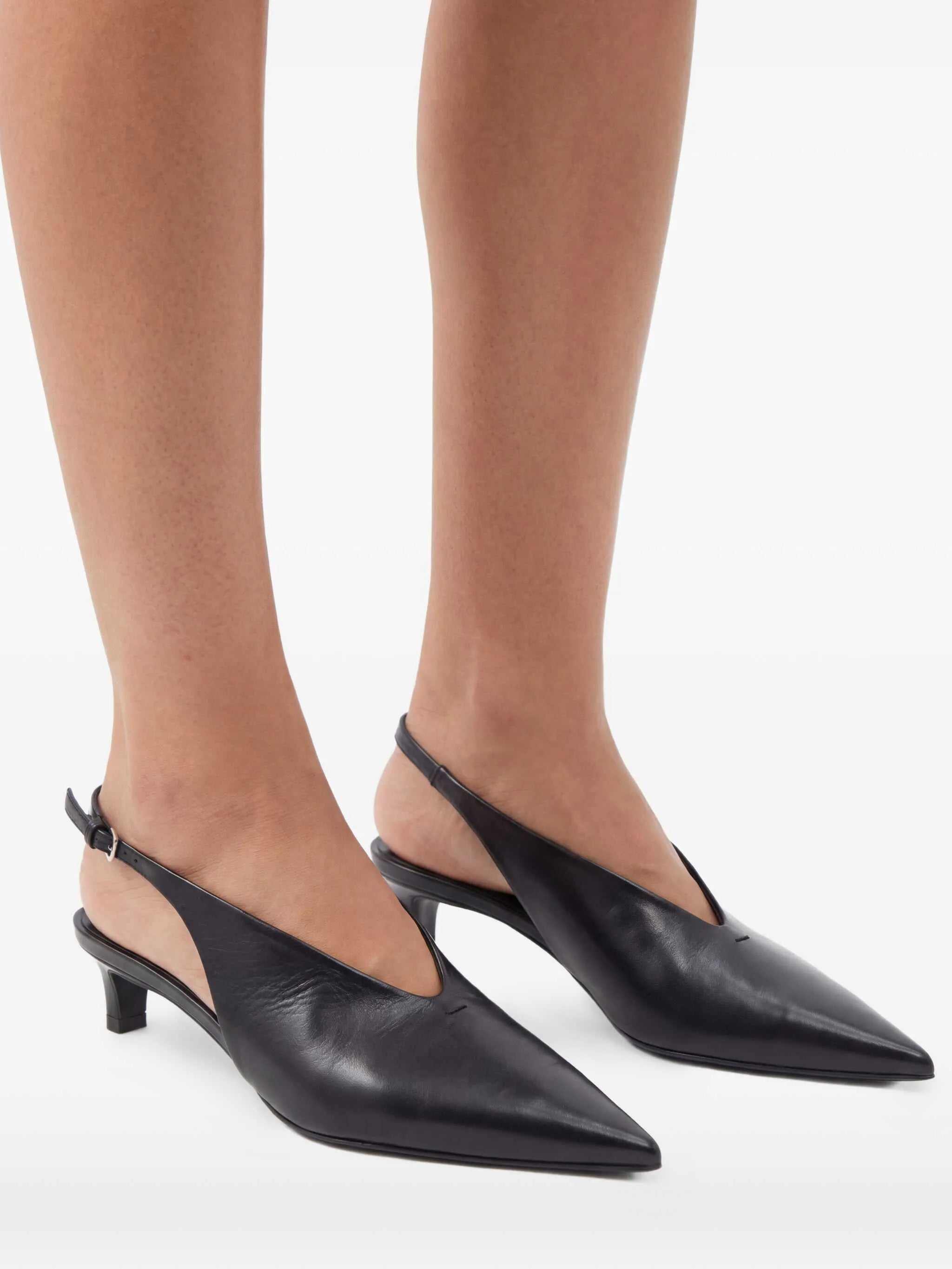 35mm leather pumps