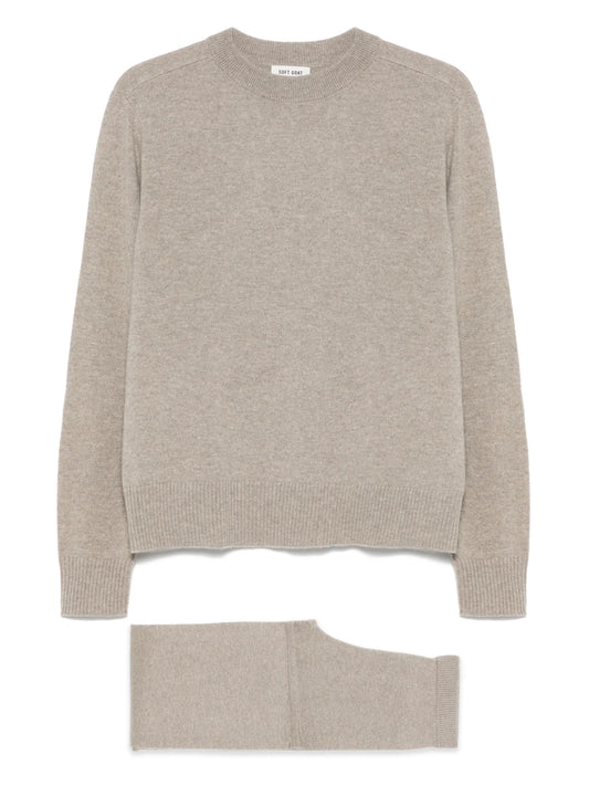 Knit cashmere set jumper and straight leg trousers