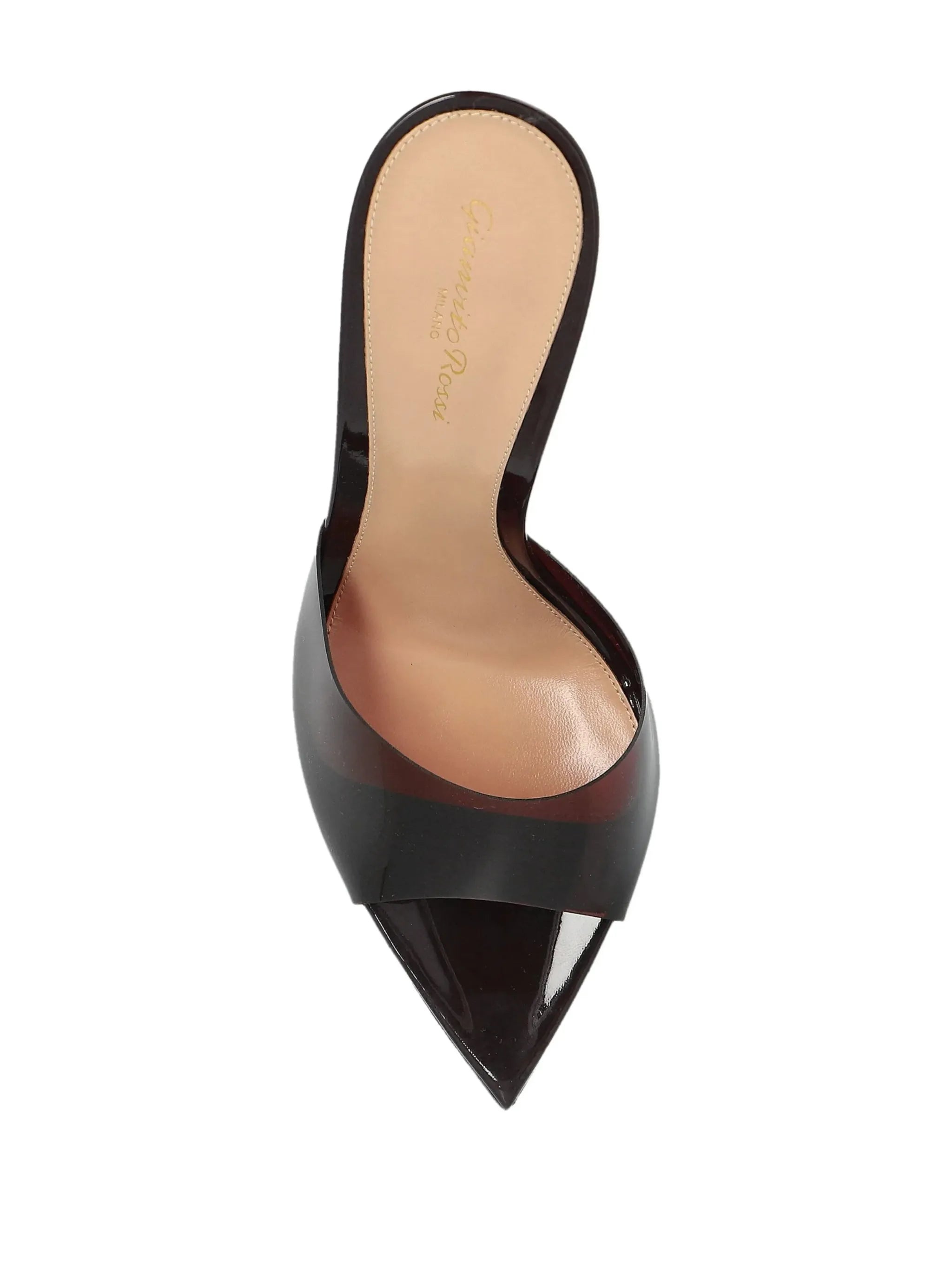 100mm leather heeled mules