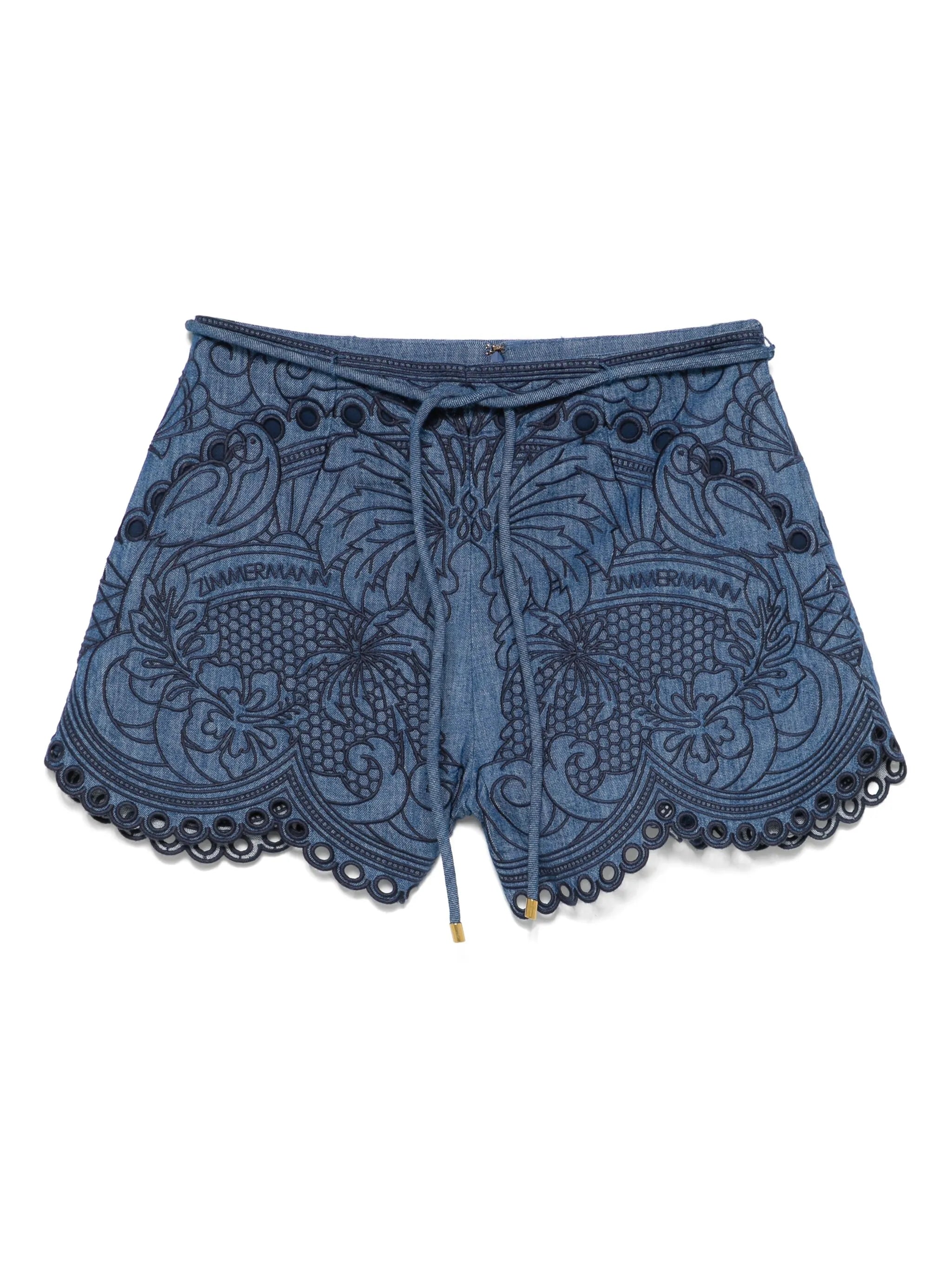 embroidered shorts