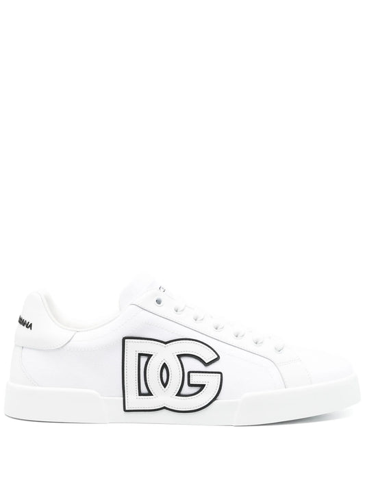 Portofino light strobel sneakers in canvas and calfskin