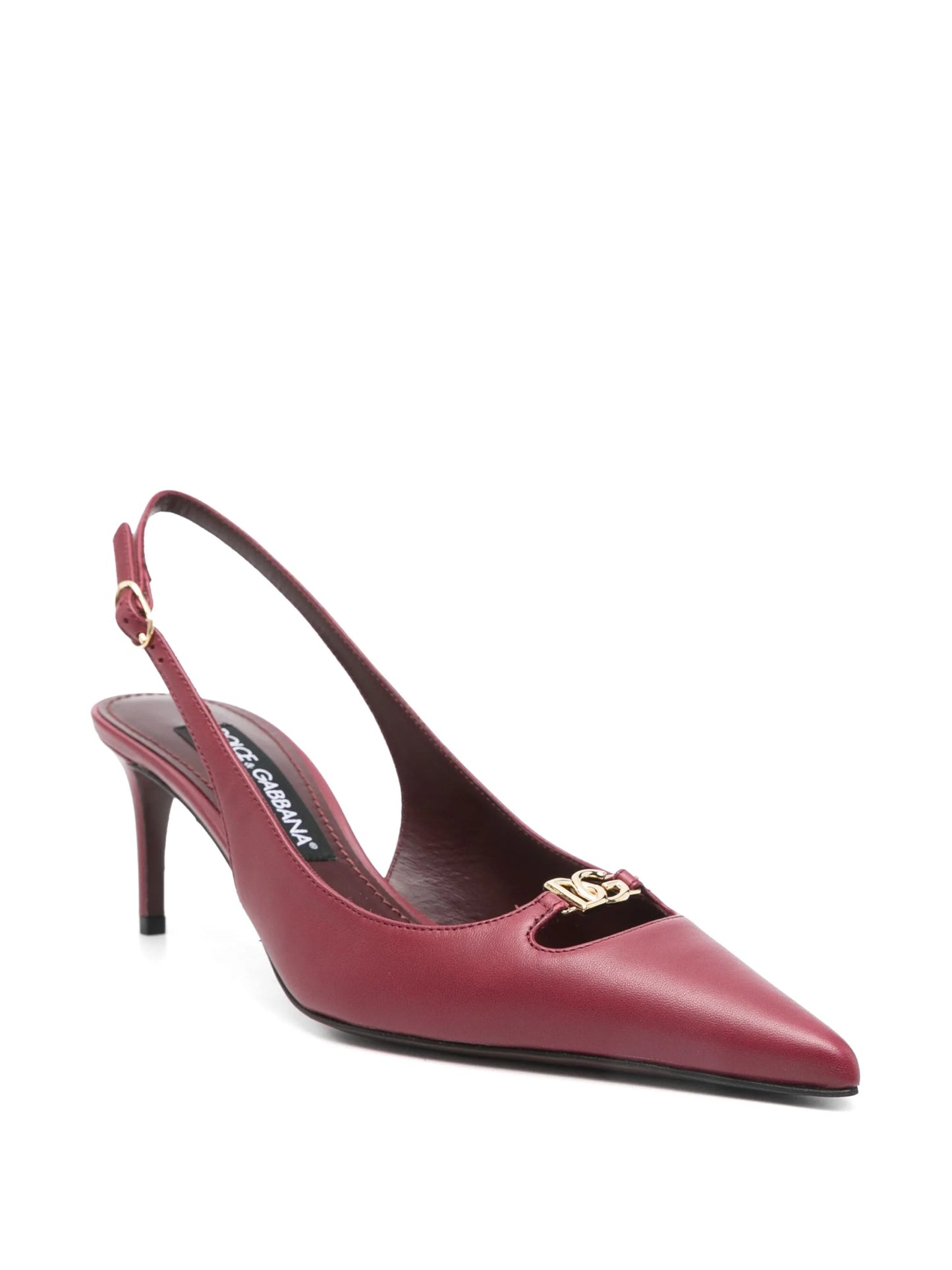 60mm leather slingback pumps