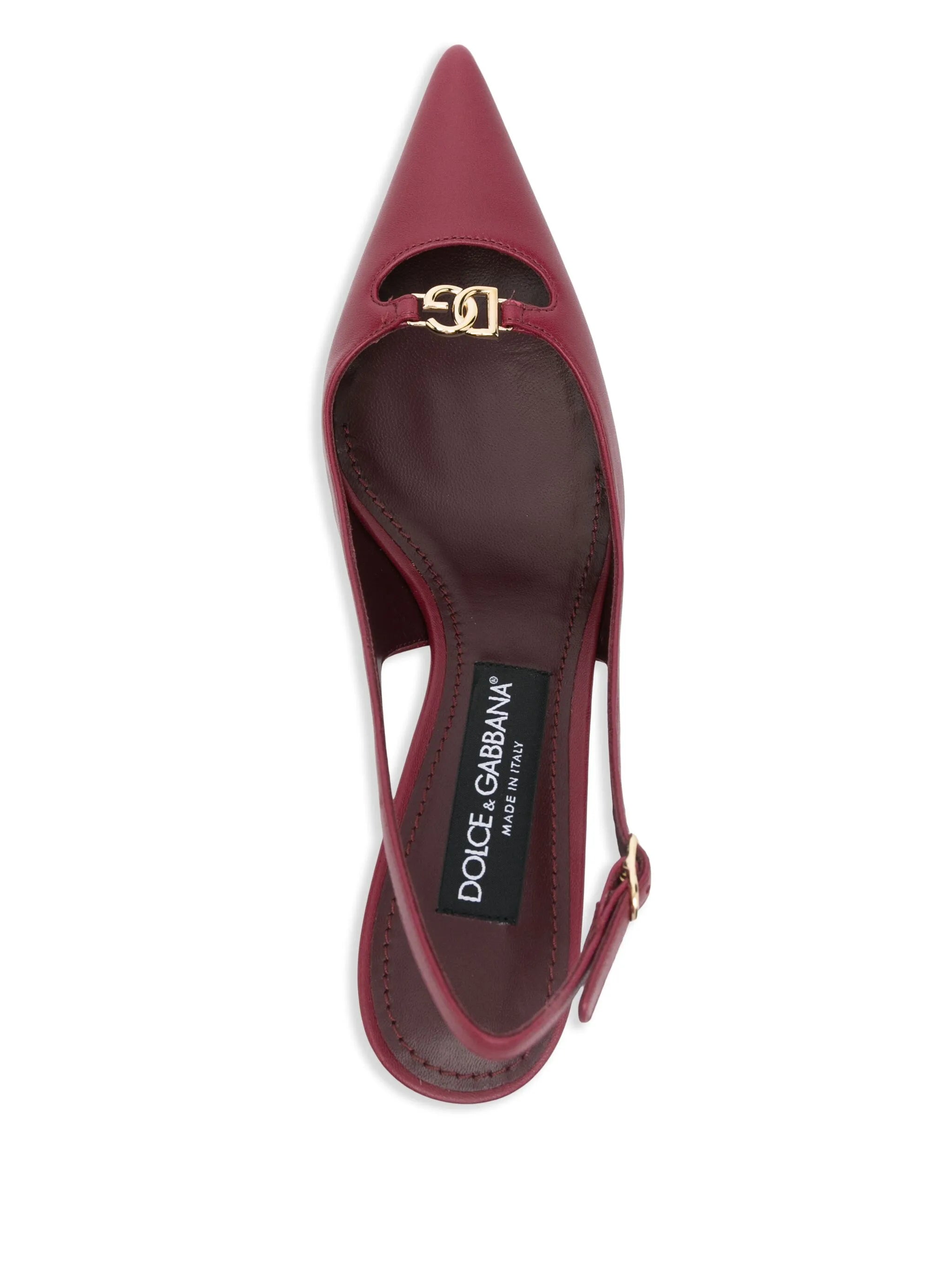 60mm leather slingback pumps