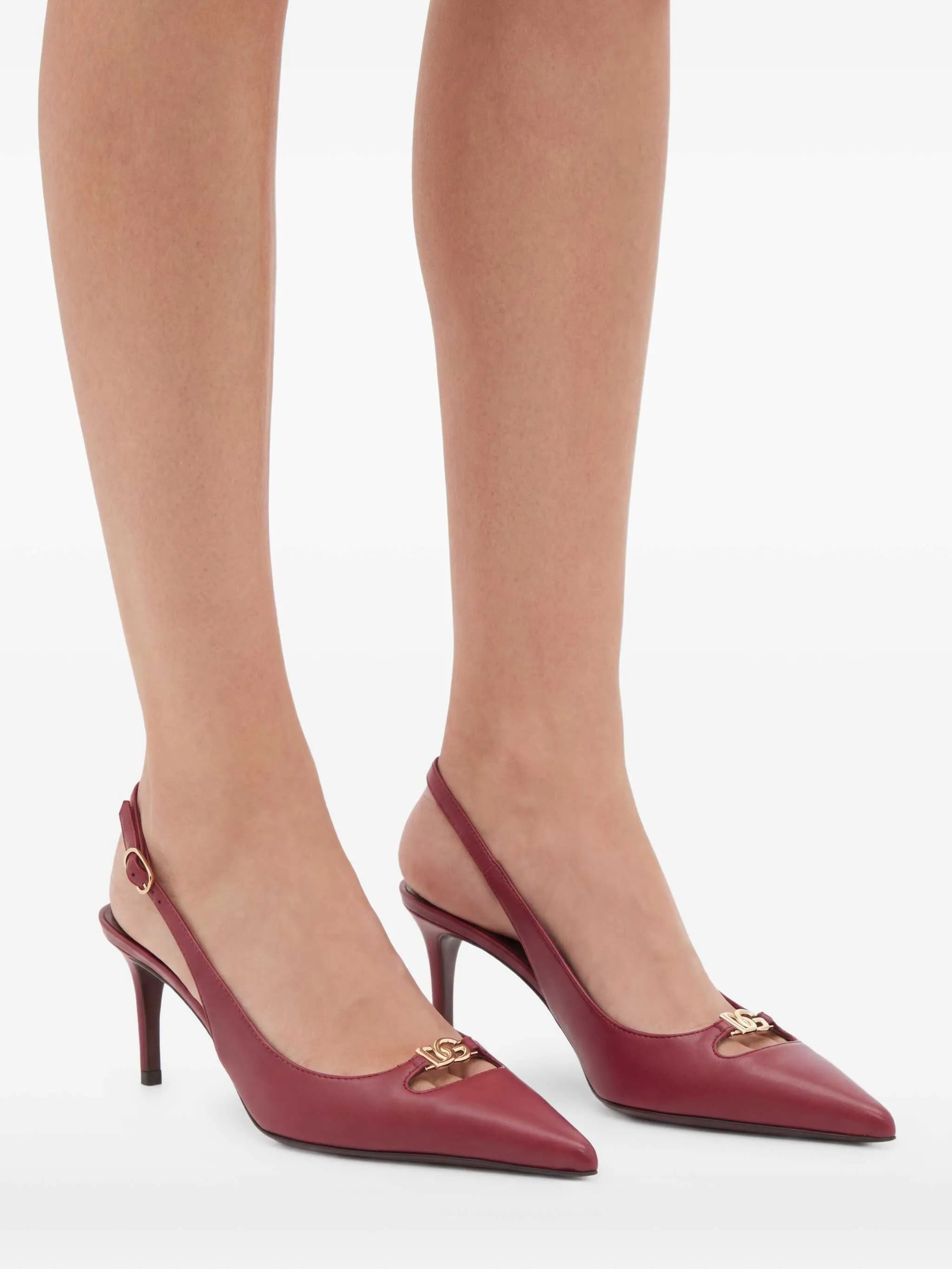 leather slingback pumps
