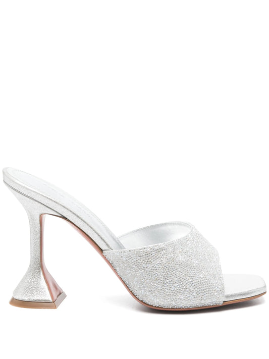 95mm leather heeled sandals