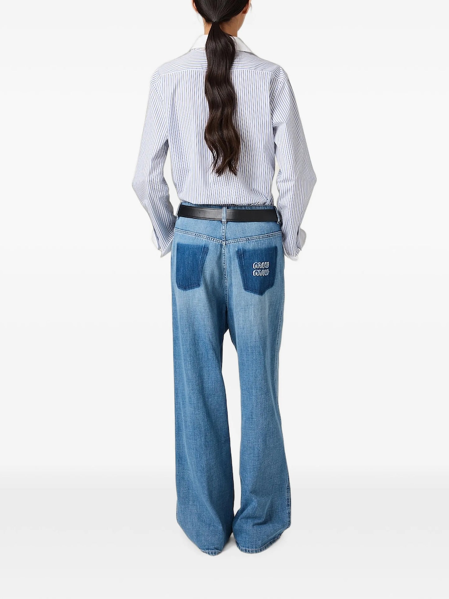 logo-appliqué jeans