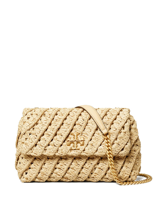 Kira braided straw shoulder bag