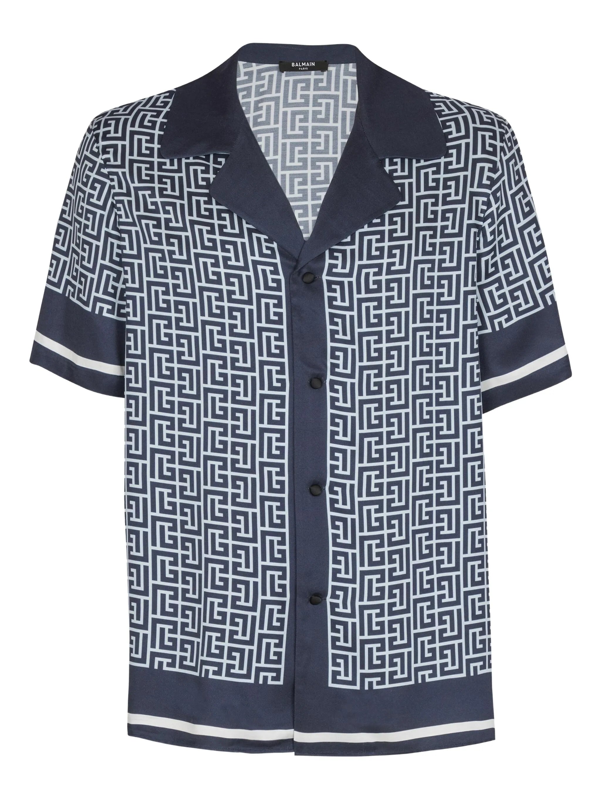 monogram-pattern shirt