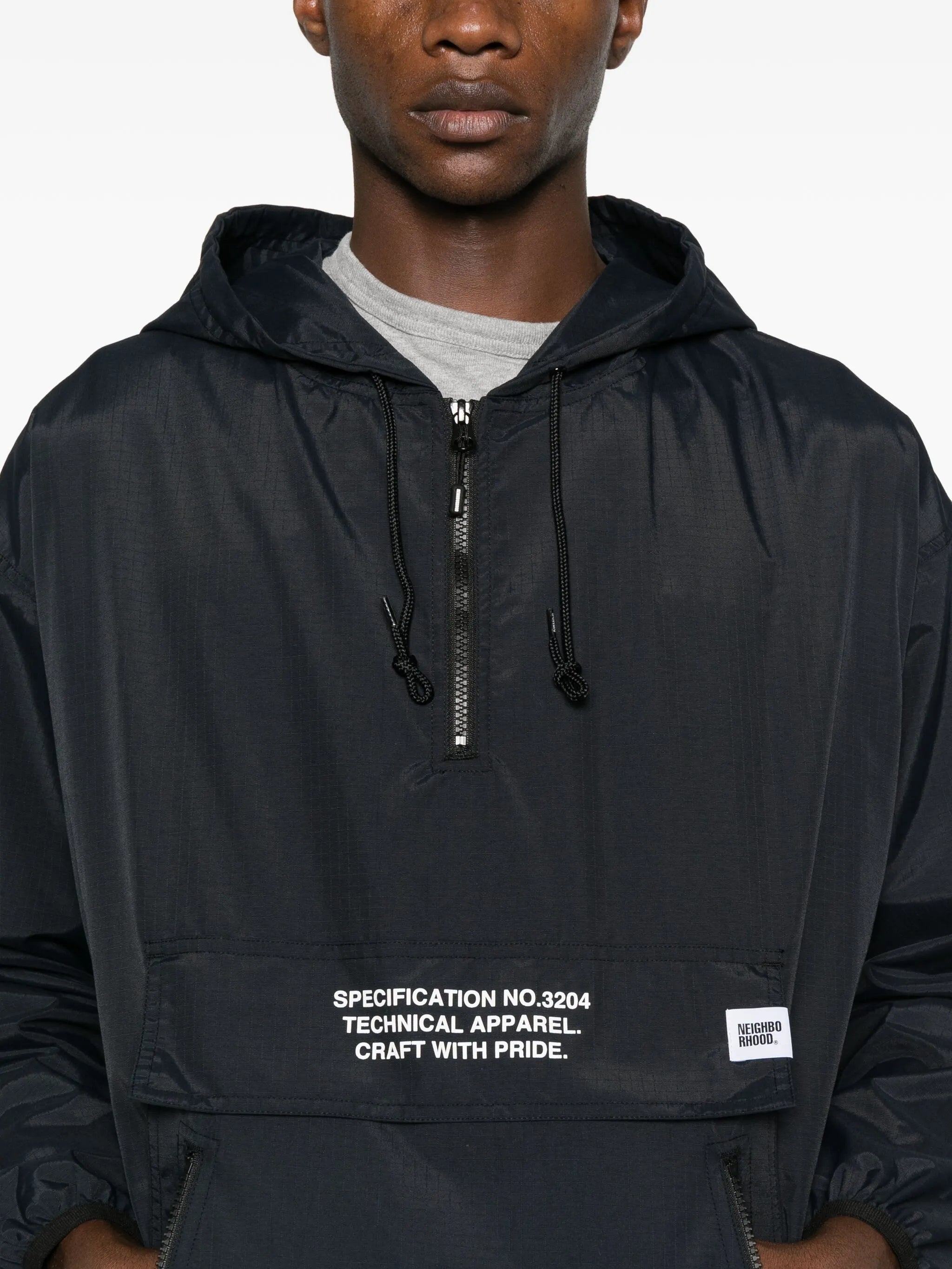 logo-print hooded jacket