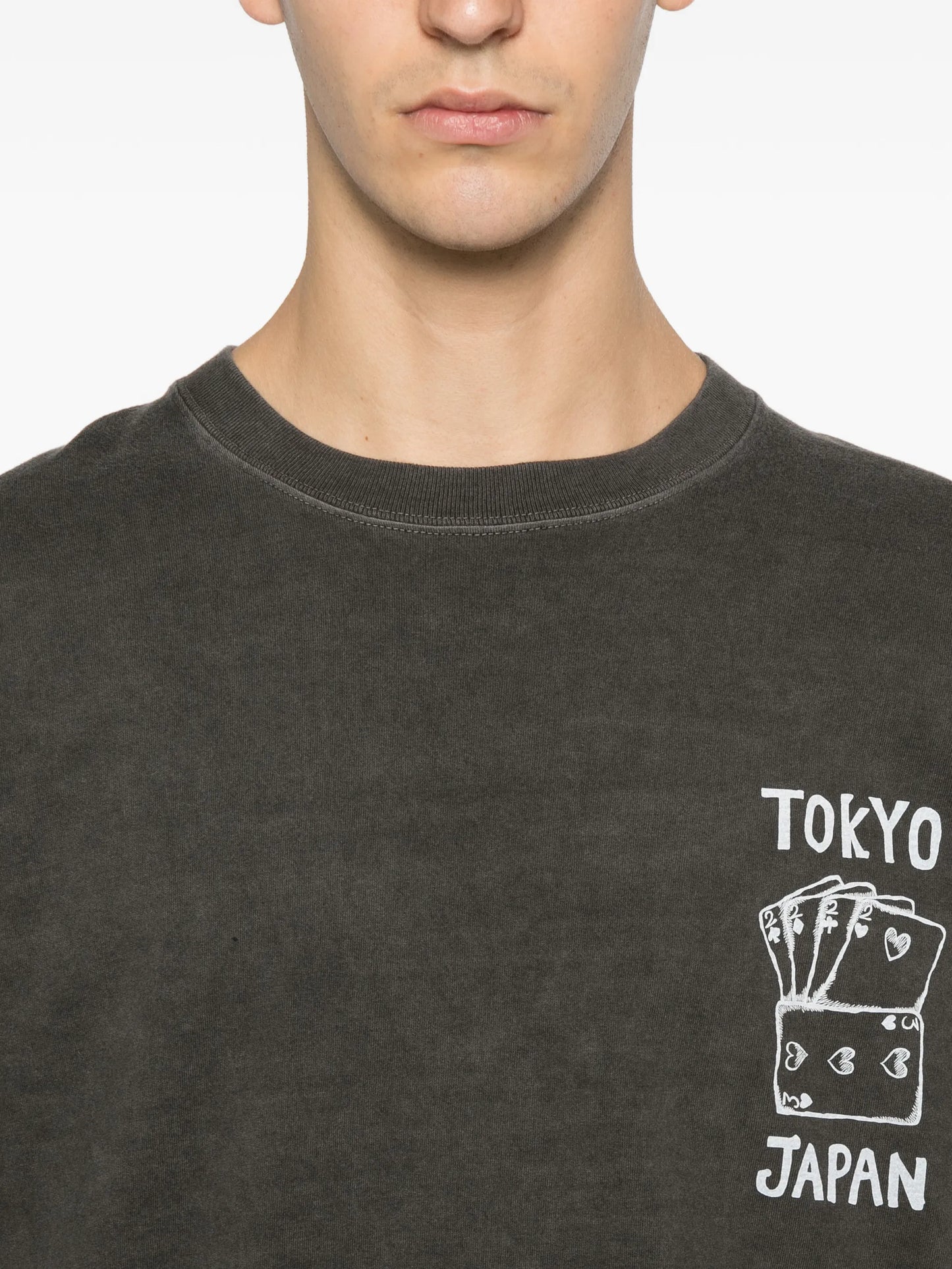 graphic-print round-neck T-shirt