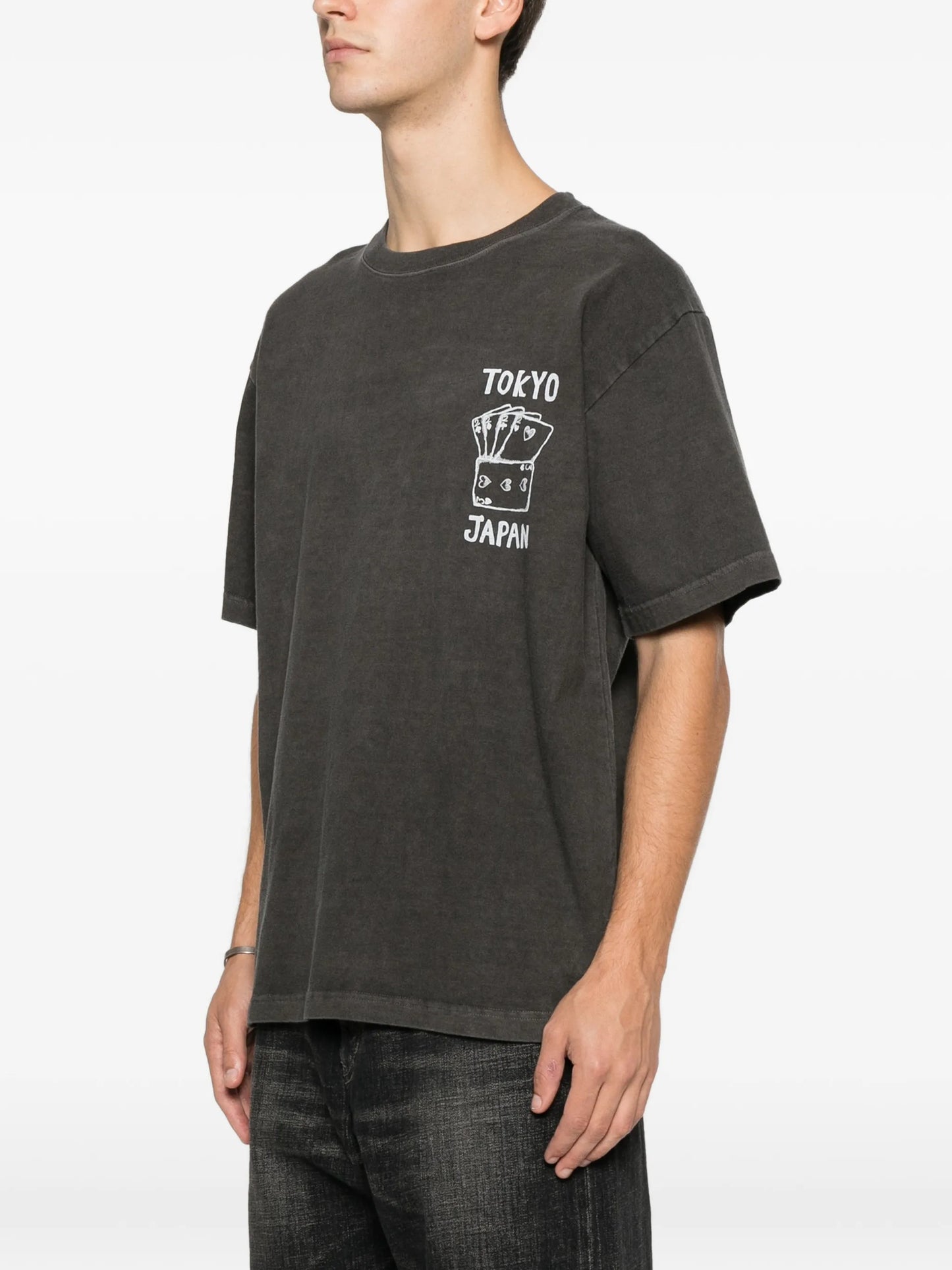 graphic-print round-neck T-shirt