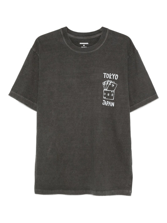 graphic-print round-neck T-shirt