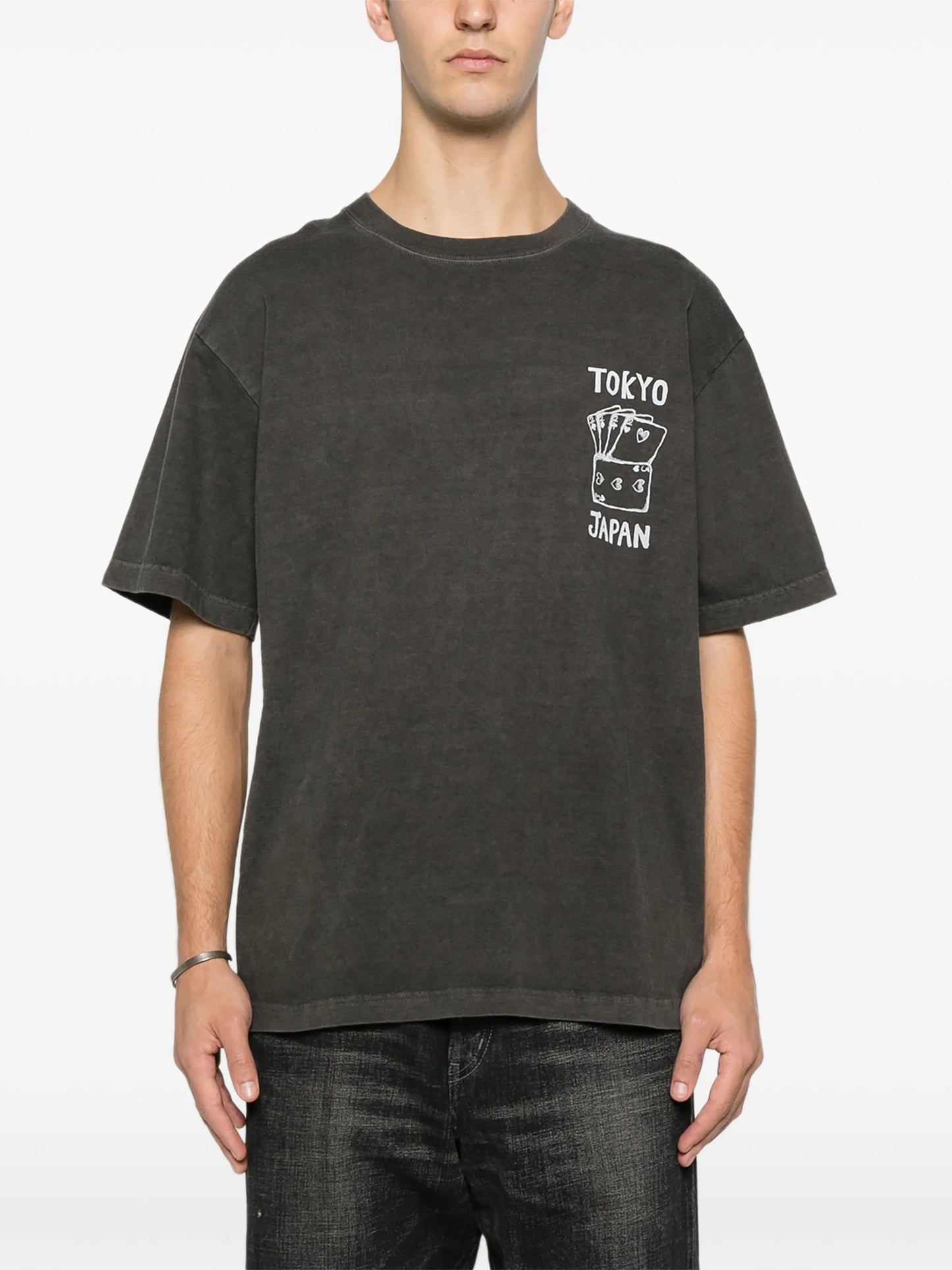 graphic-print round-neck T-shirt