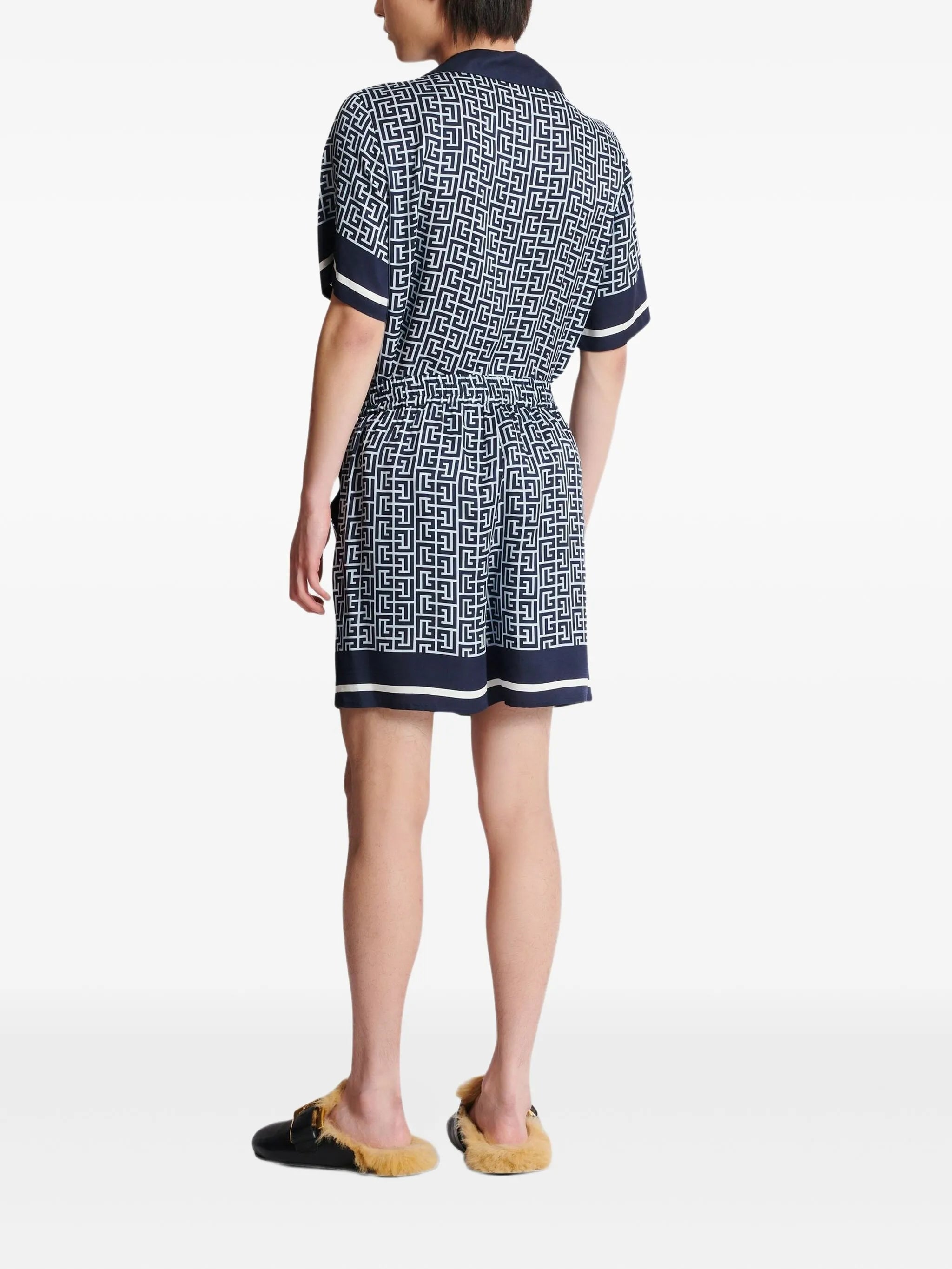 monogram-pattern shorts