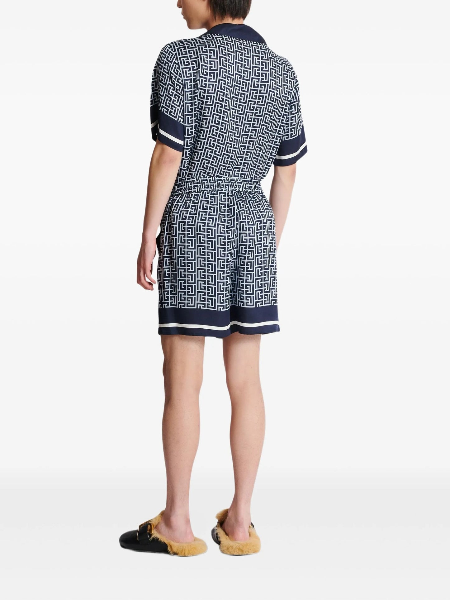 monogram-pattern shorts