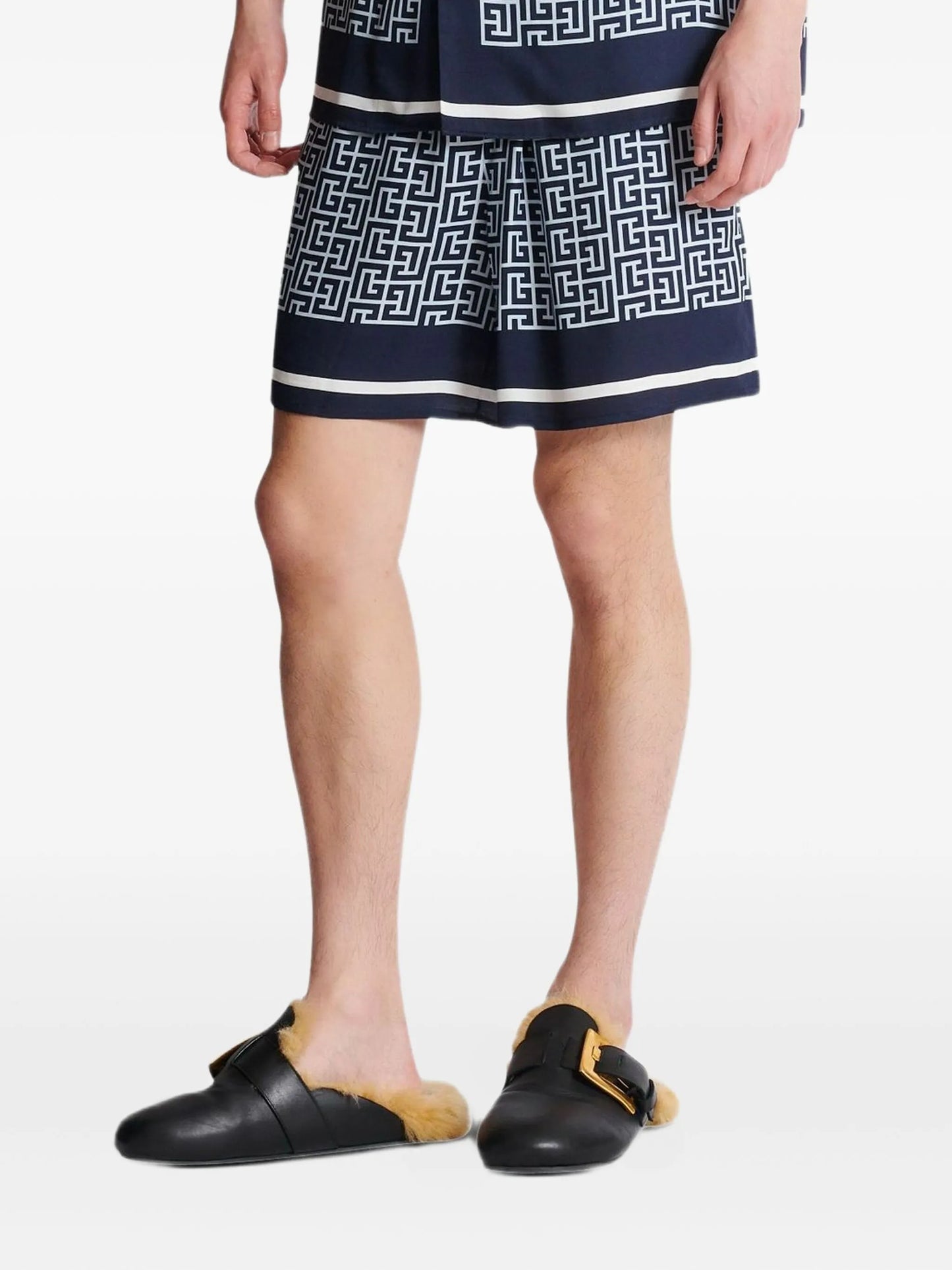 monogram-pattern shorts