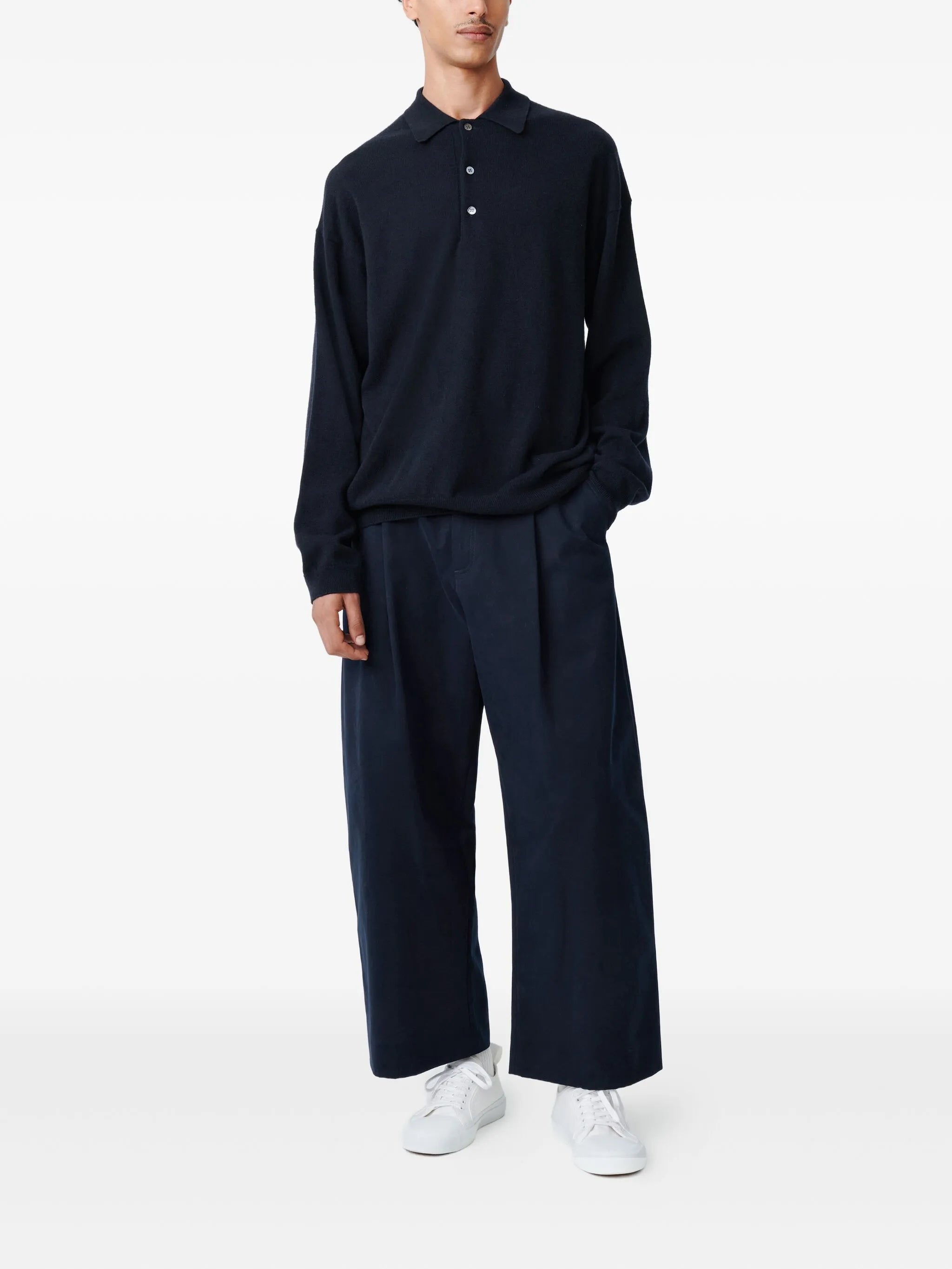 Noe polo-neck wool polo shirt