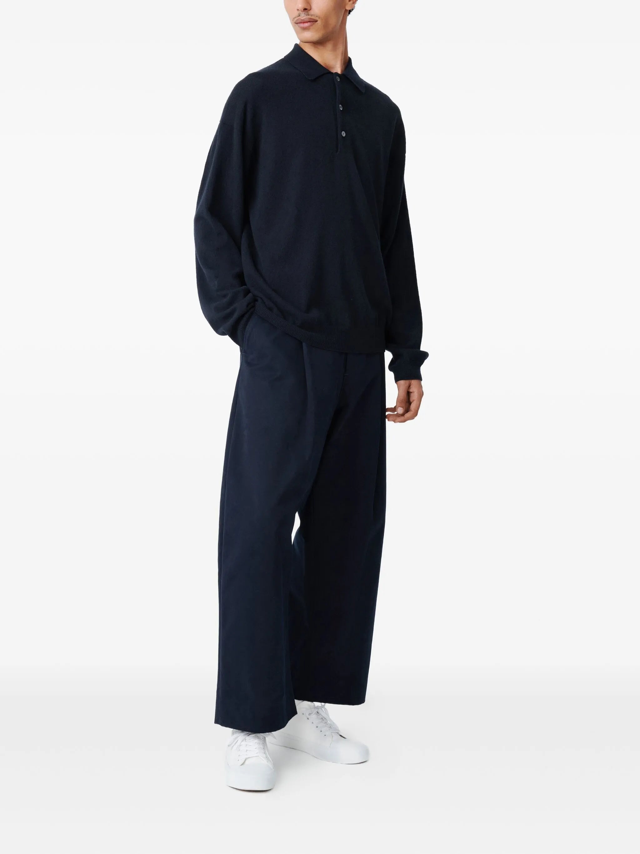 Noe polo-neck wool polo shirt