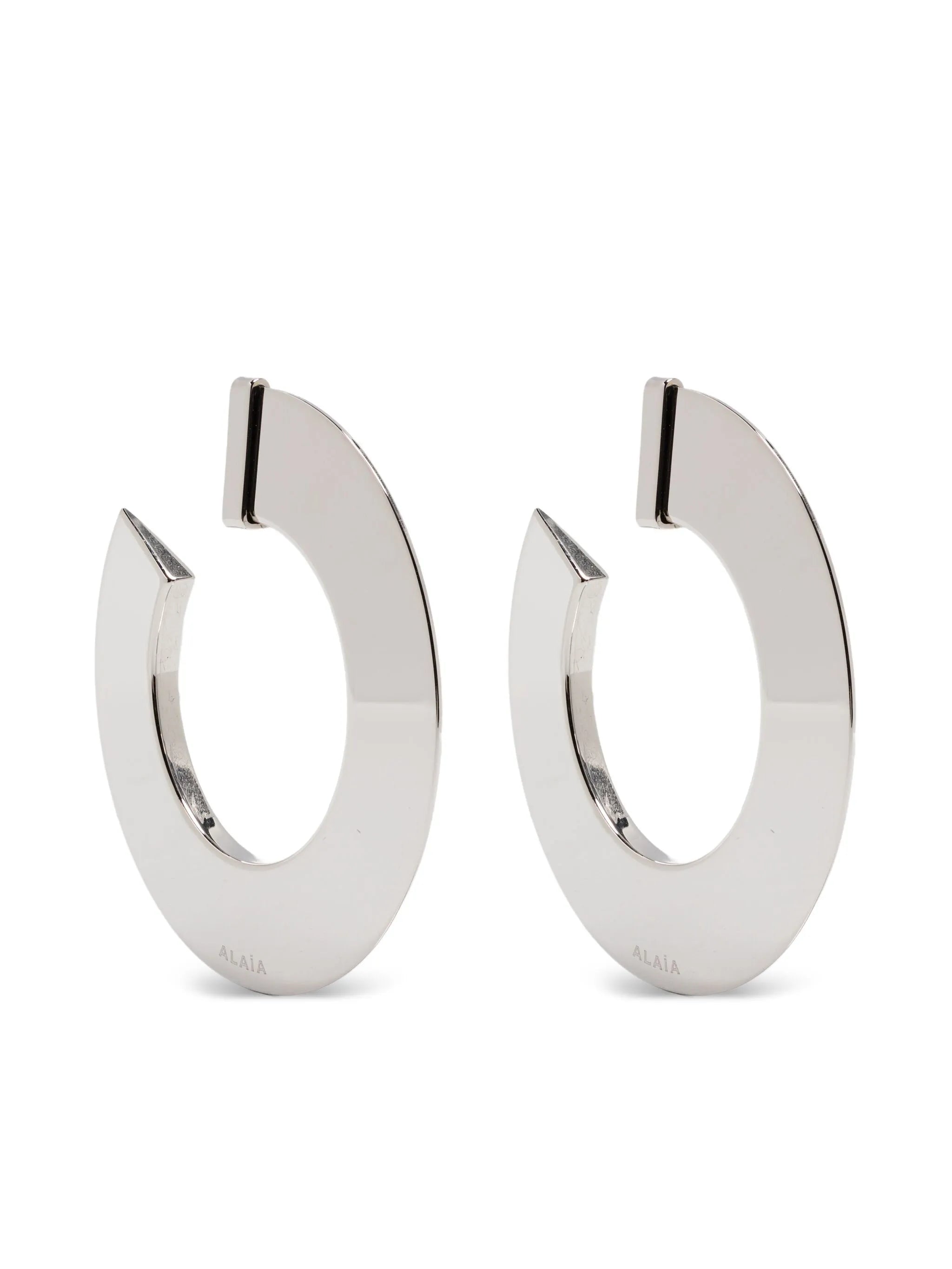 blade hoops earrings