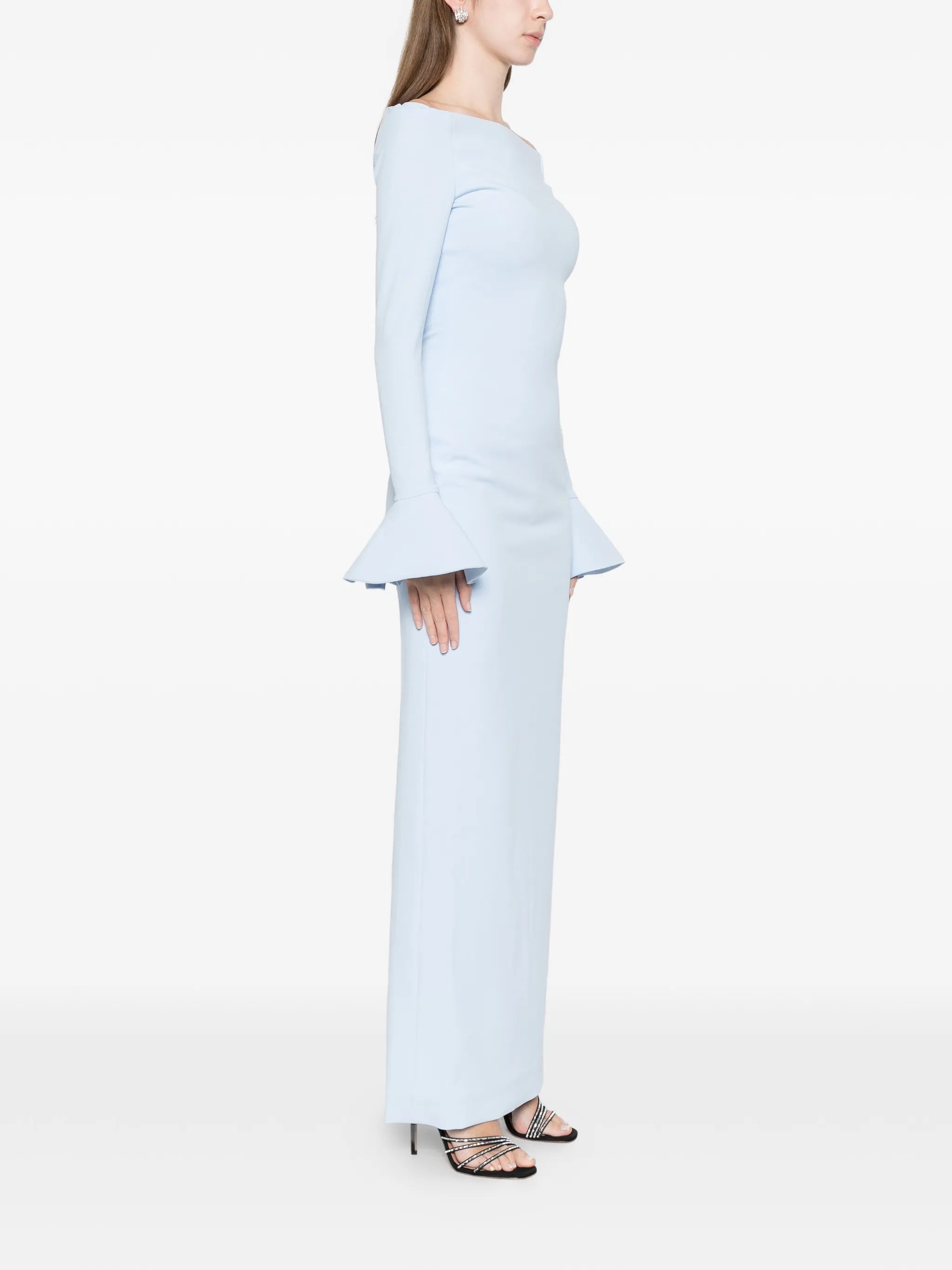 Anica bell-sleeve maxi dress