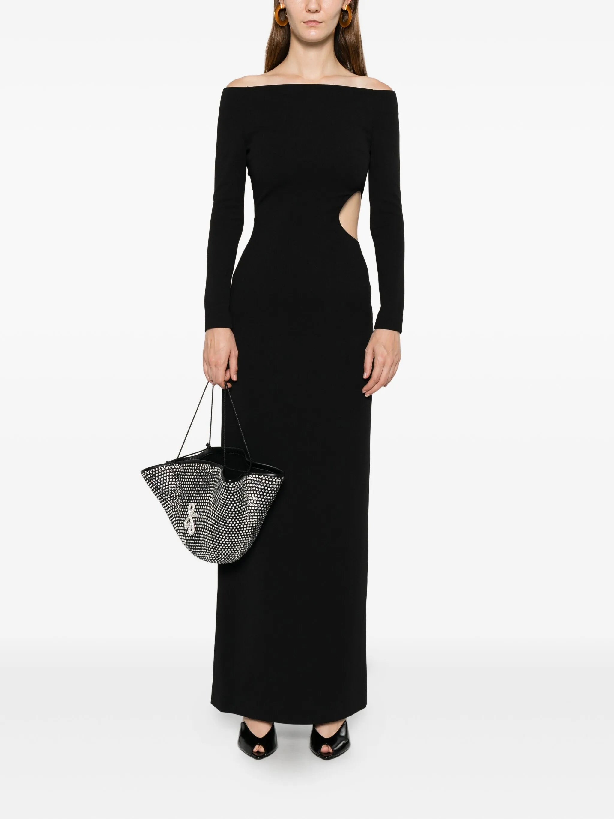 Mircea off-shoulder cut-out maxi dress