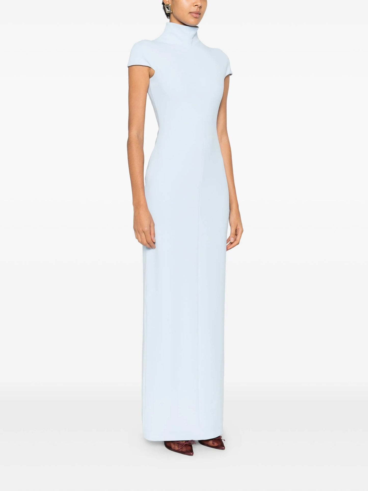 Lang mock-neck maxi dress