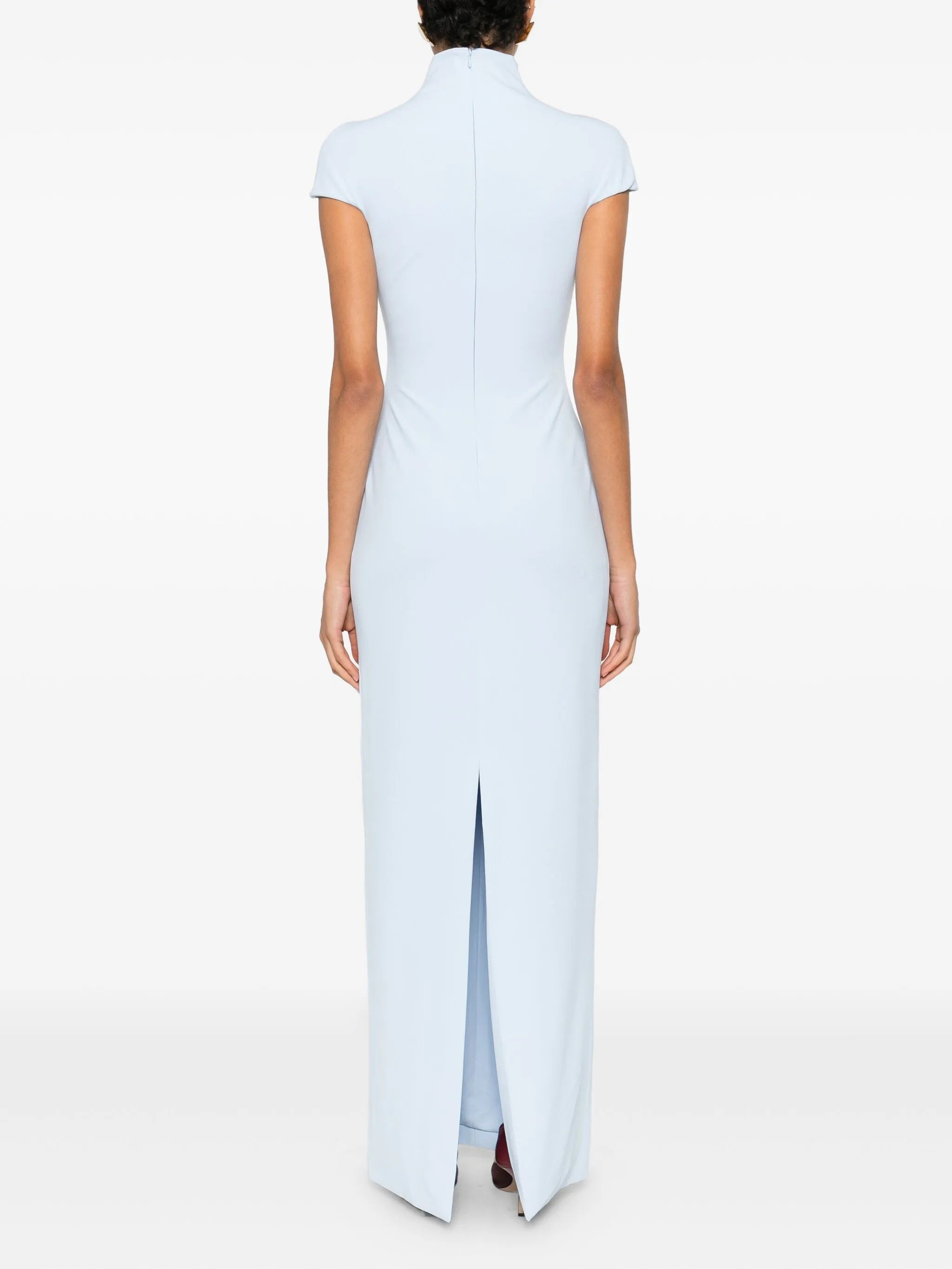 Lang mock-neck maxi dress