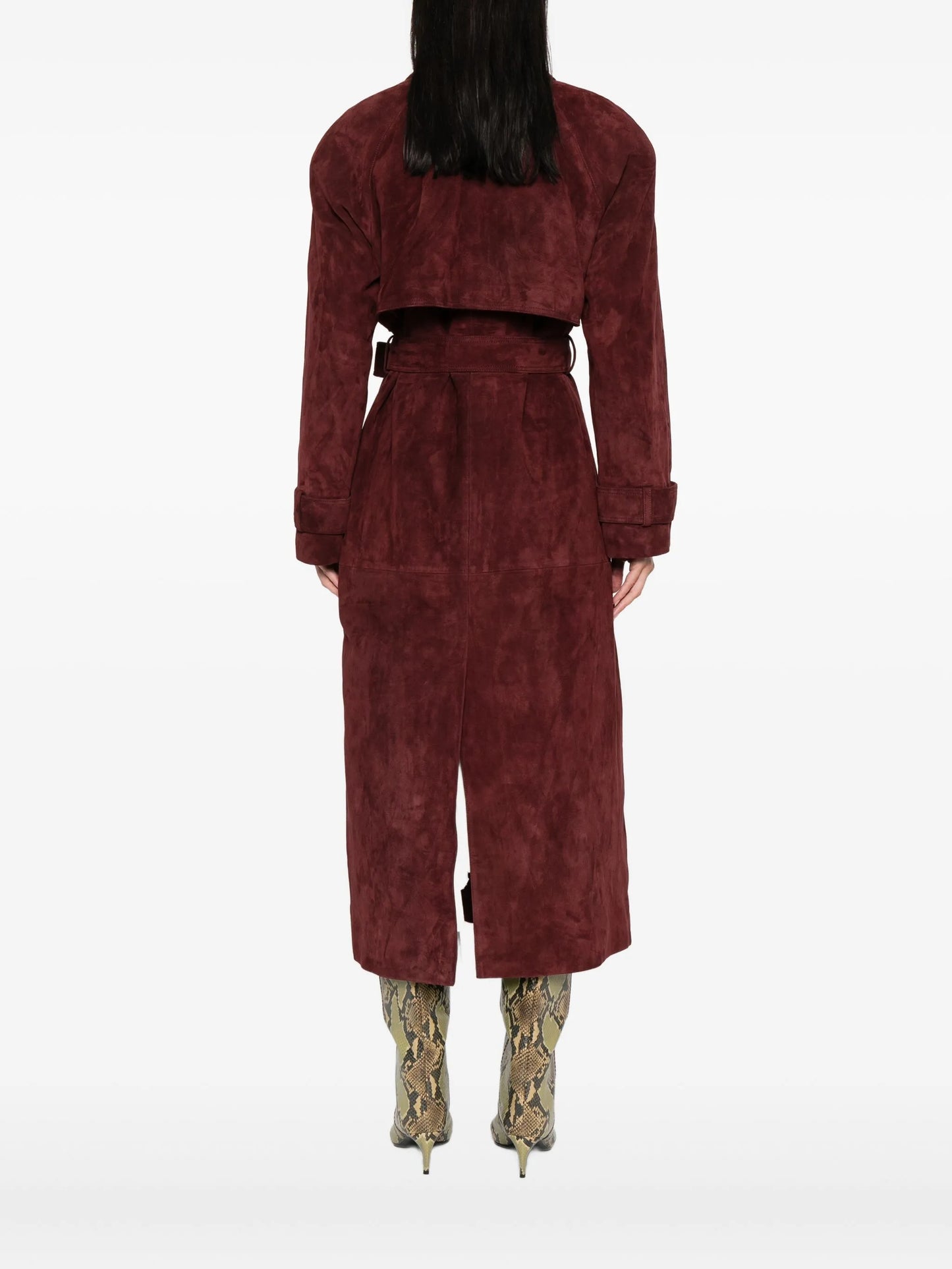 Corrin suede trench coat