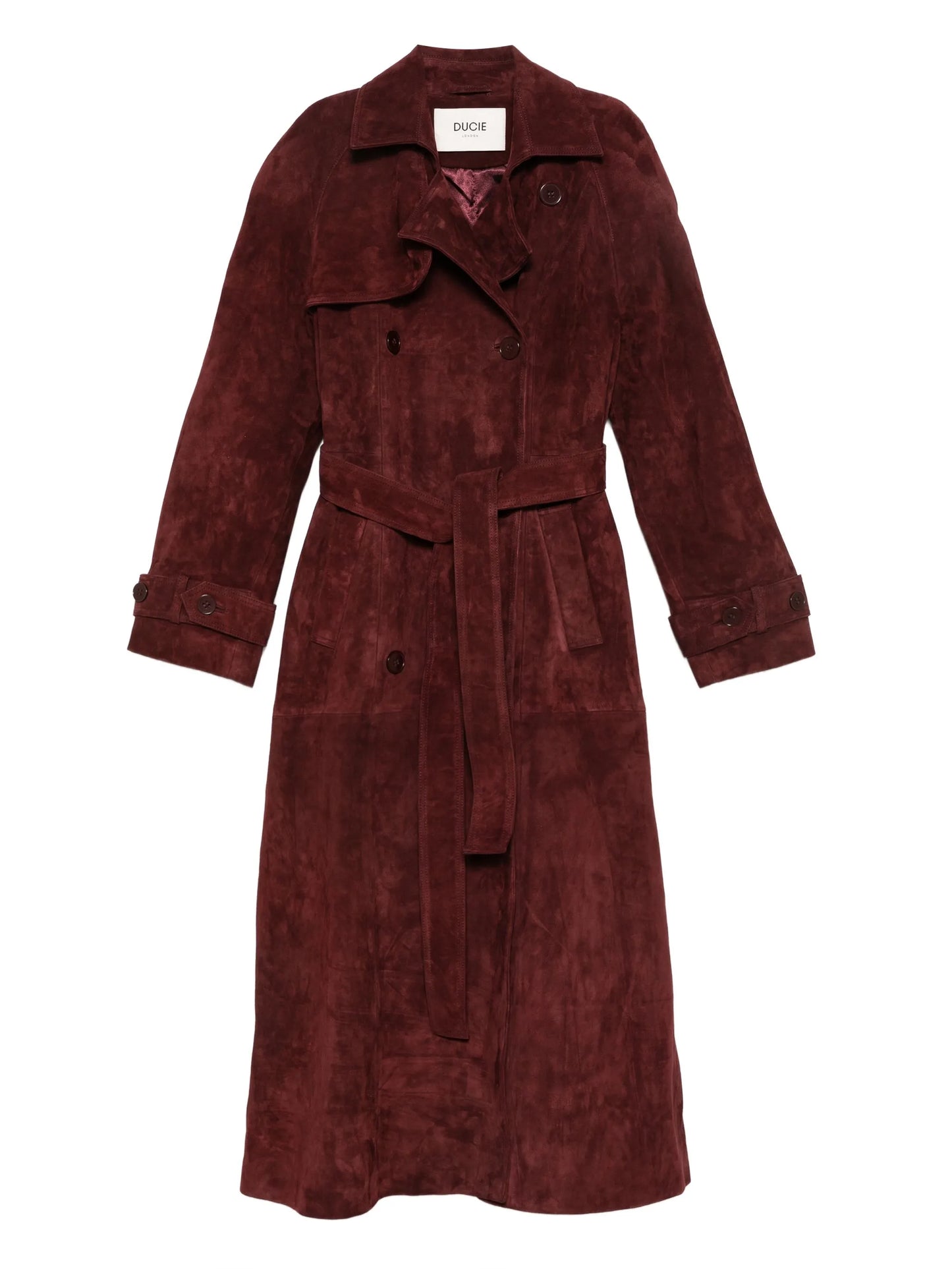 Corrin suede trench coat