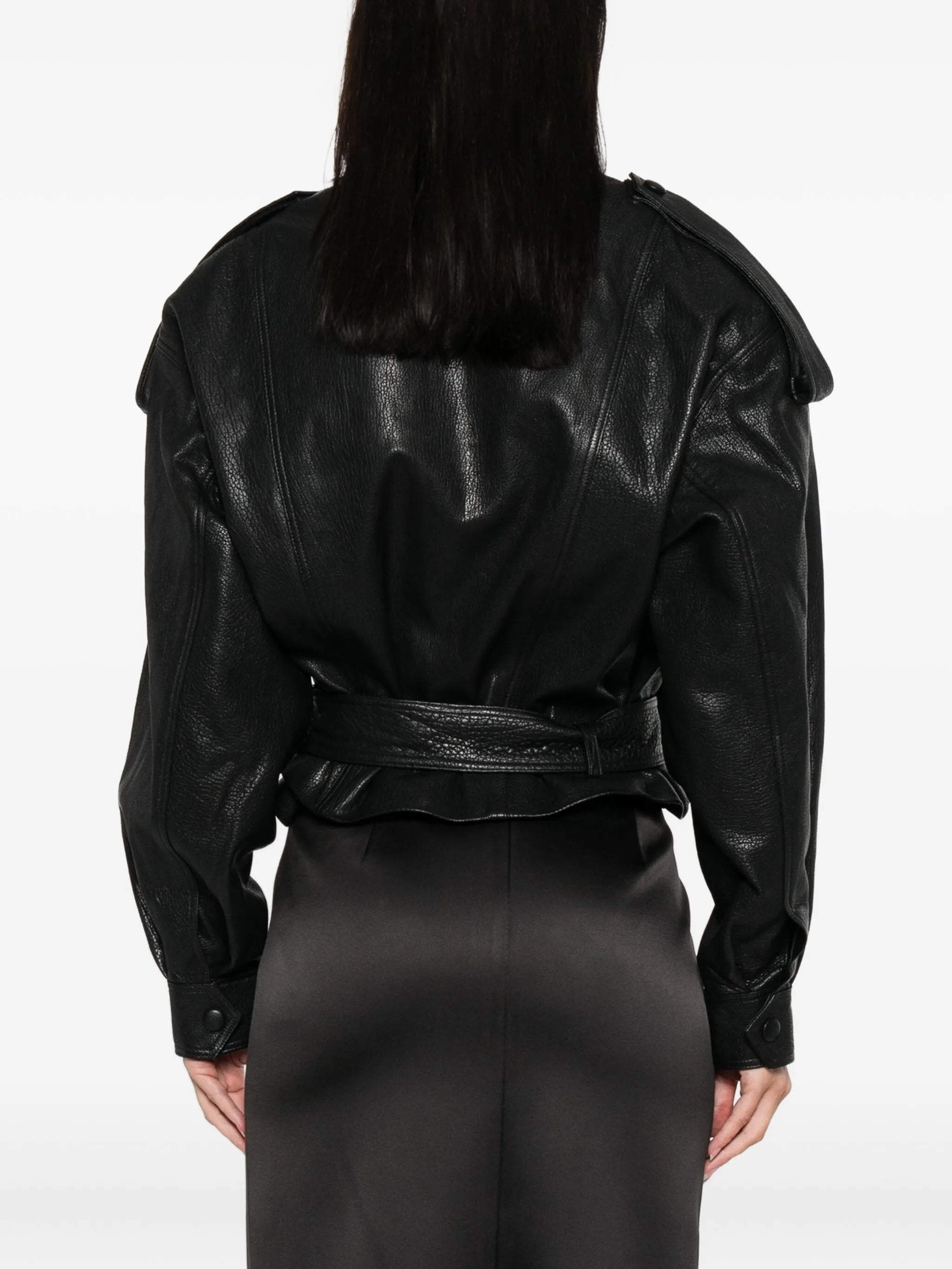 grained leather jacket