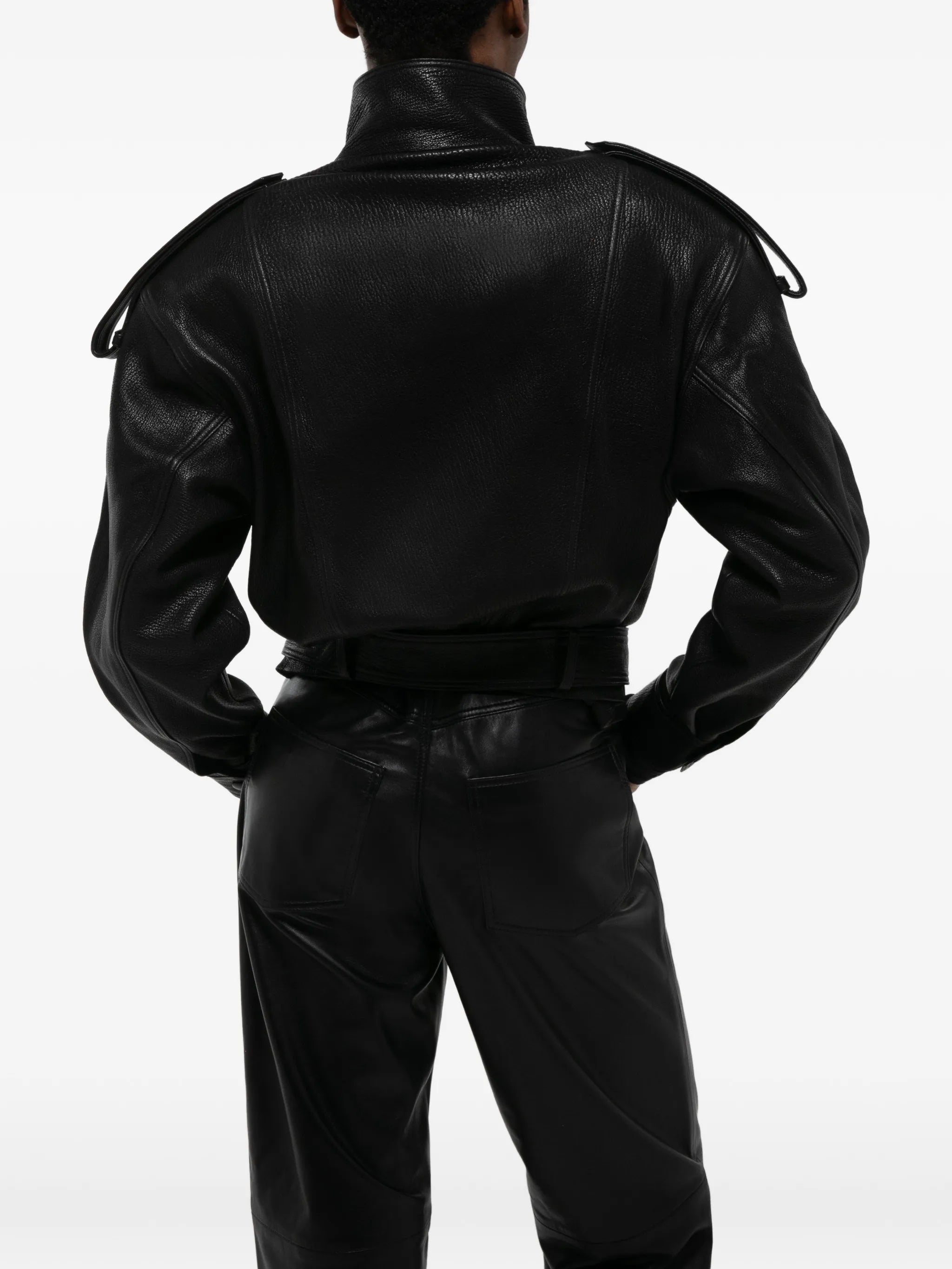 Serpa grained-leather jacket