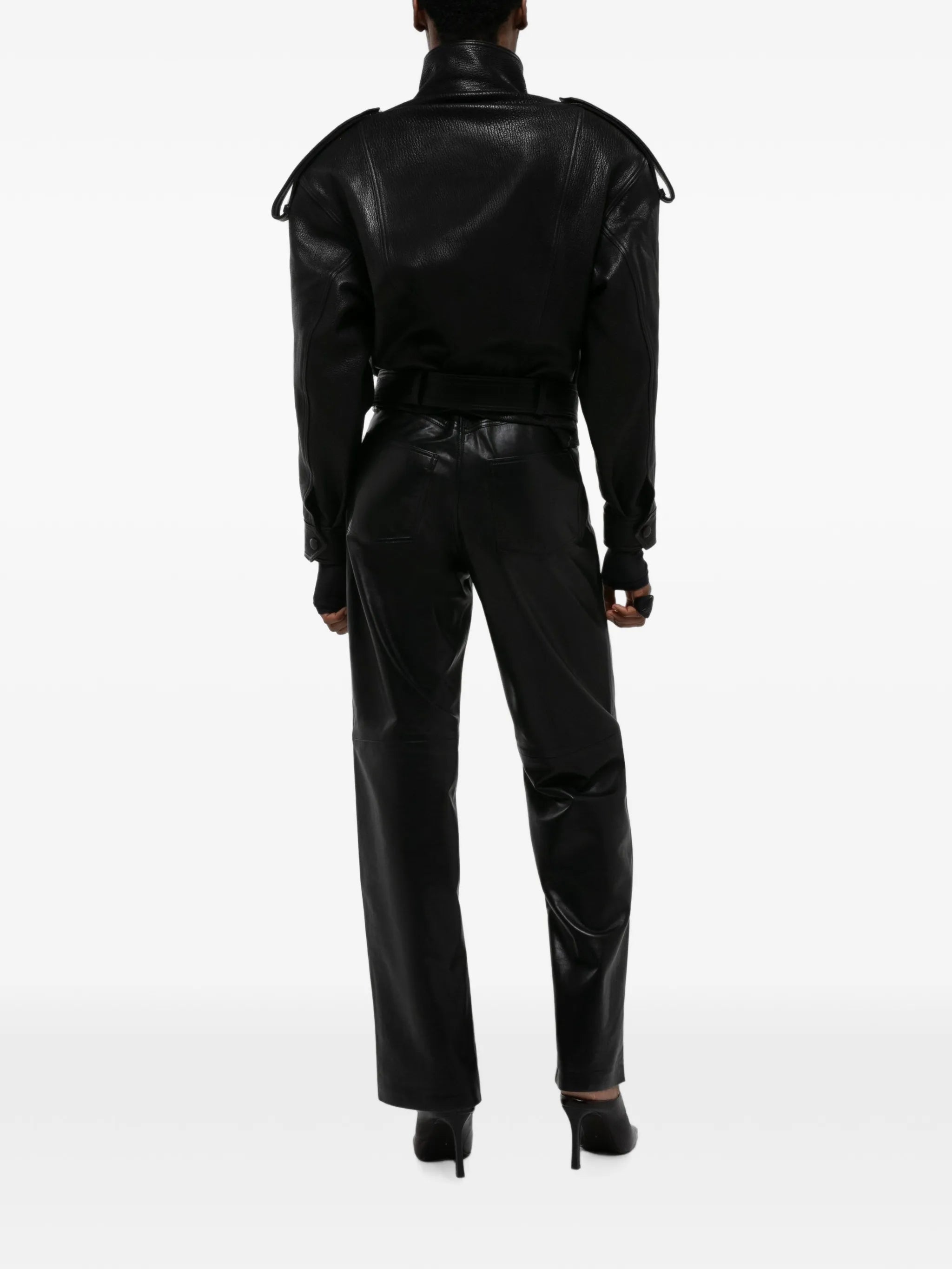 Serpa grained-leather jacket