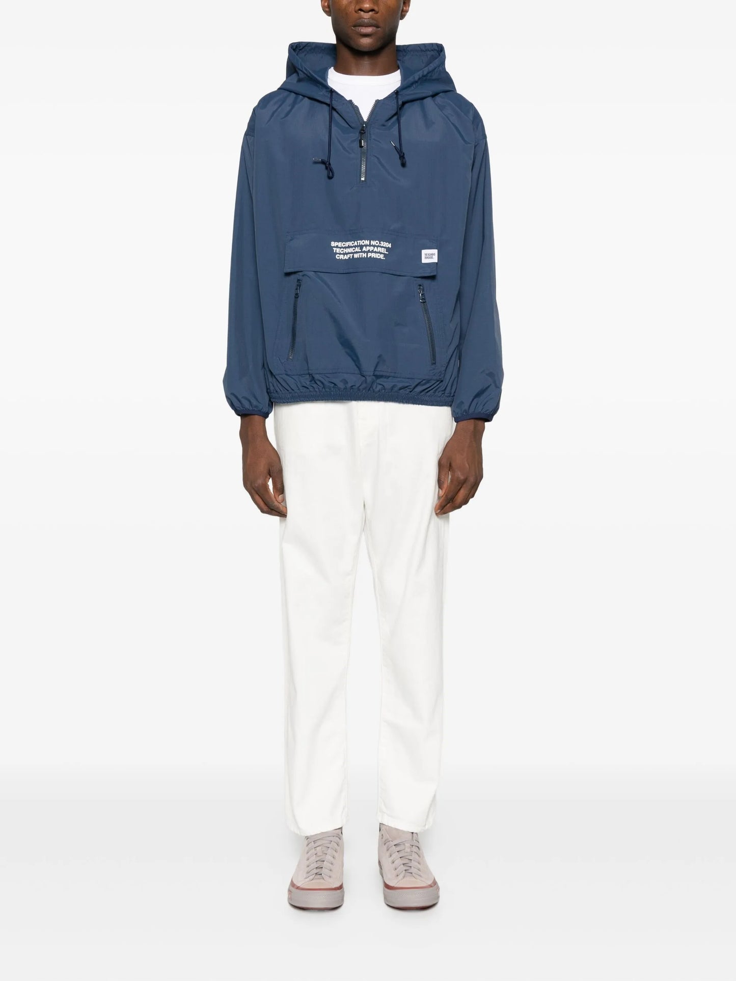 logo-print hooded jacket