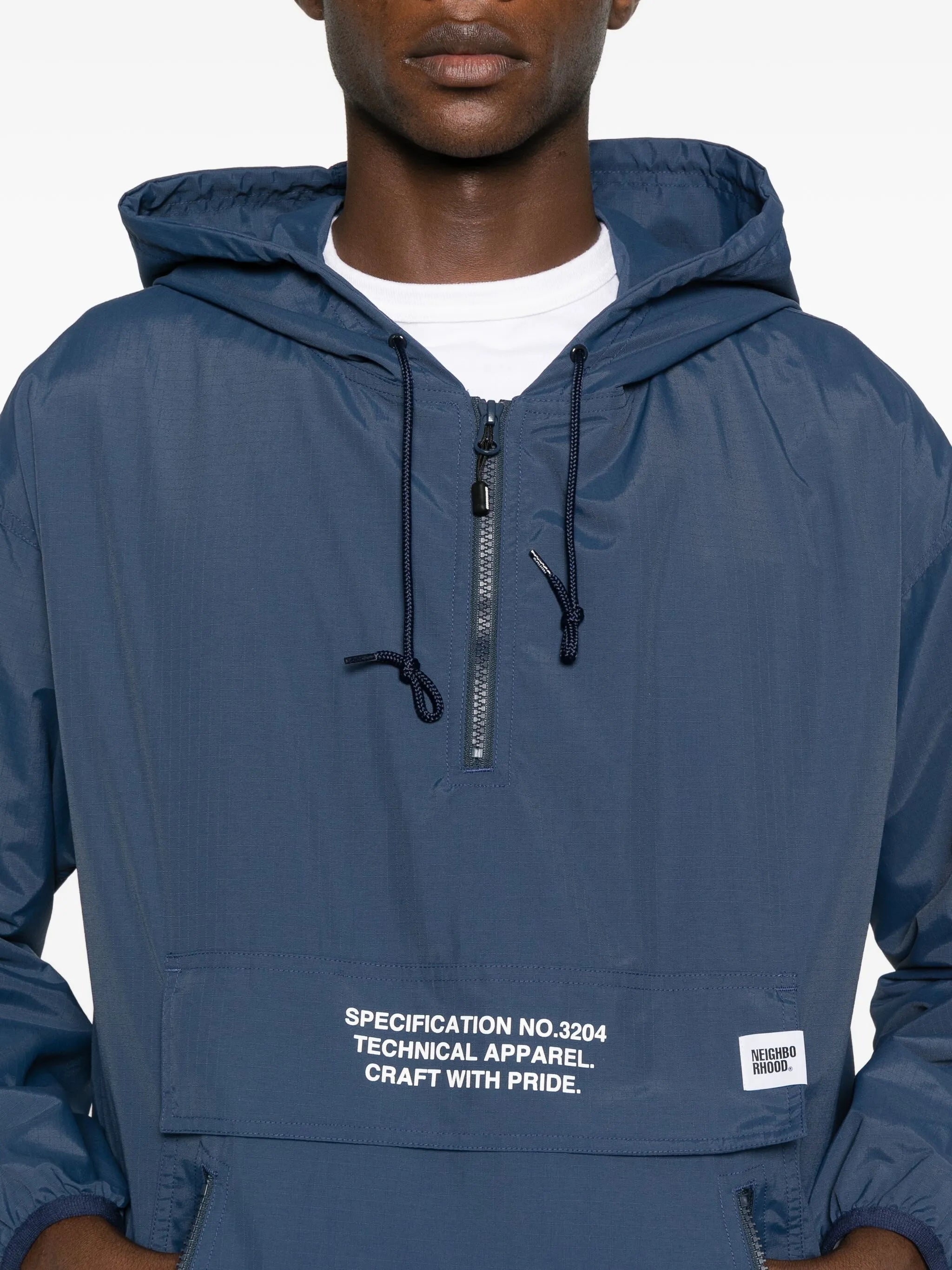 logo-print hooded jacket