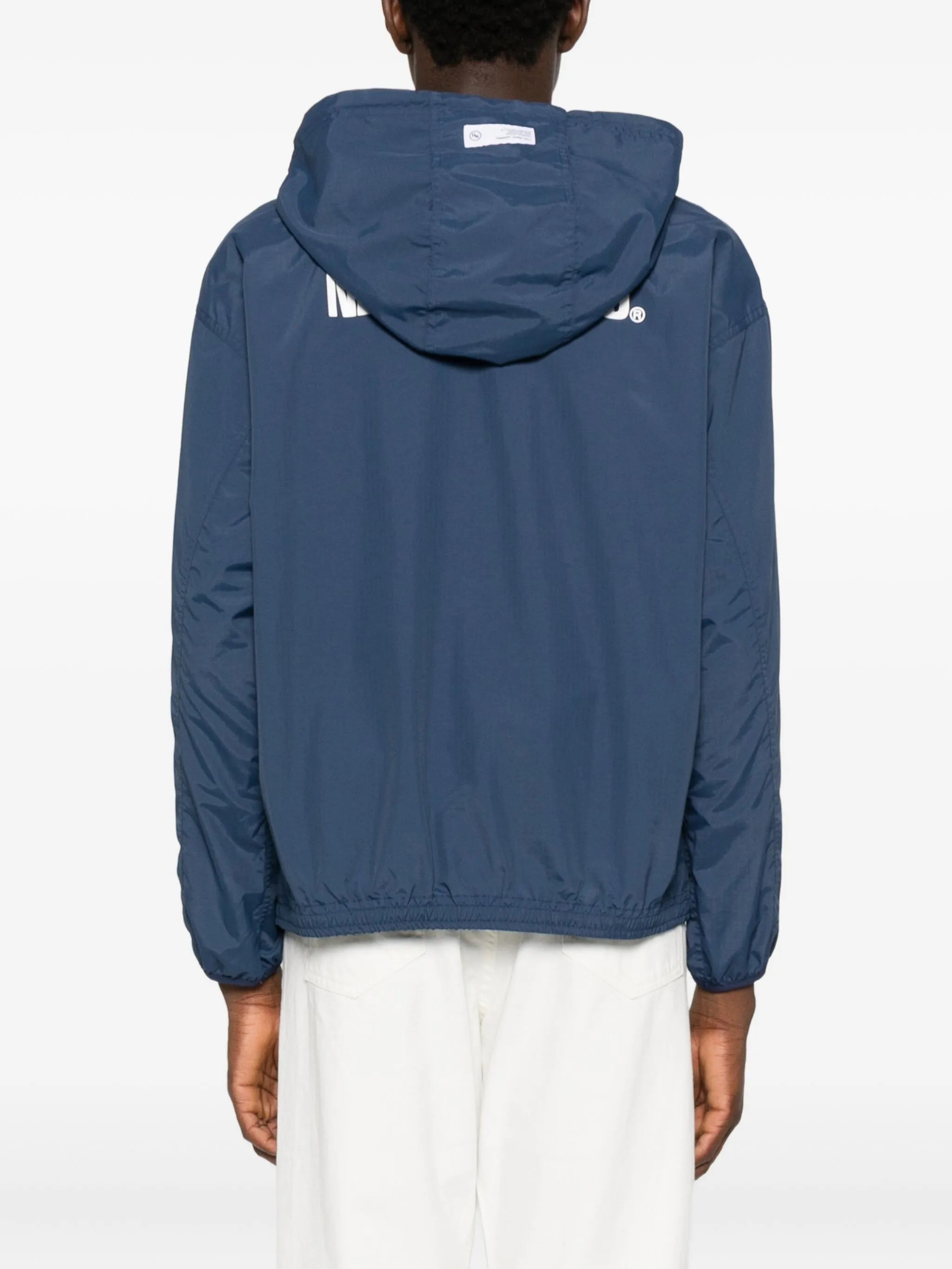 logo-print hooded jacket