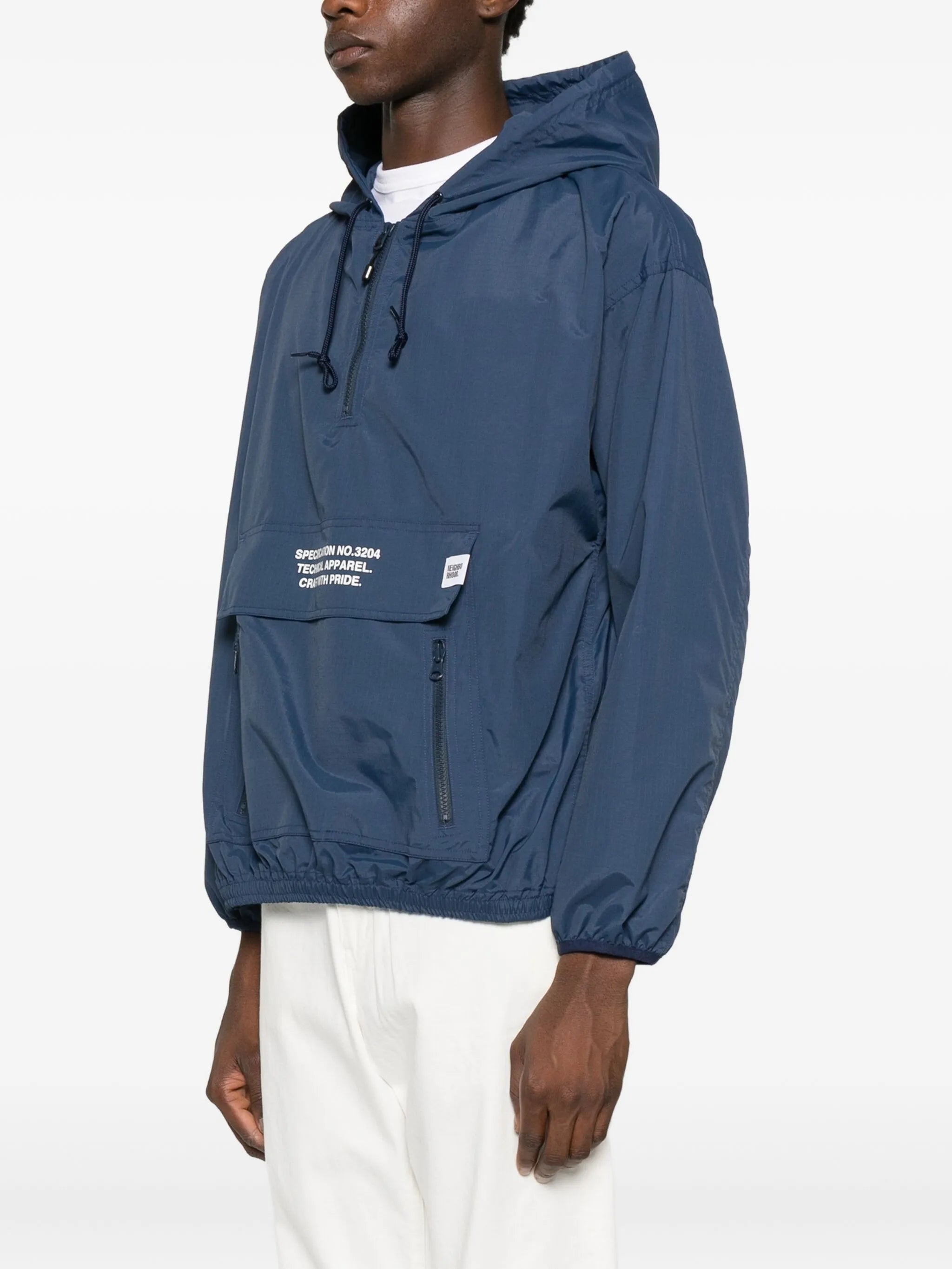 logo-print hooded jacket