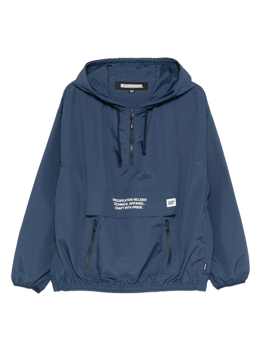 logo-print hooded jacket