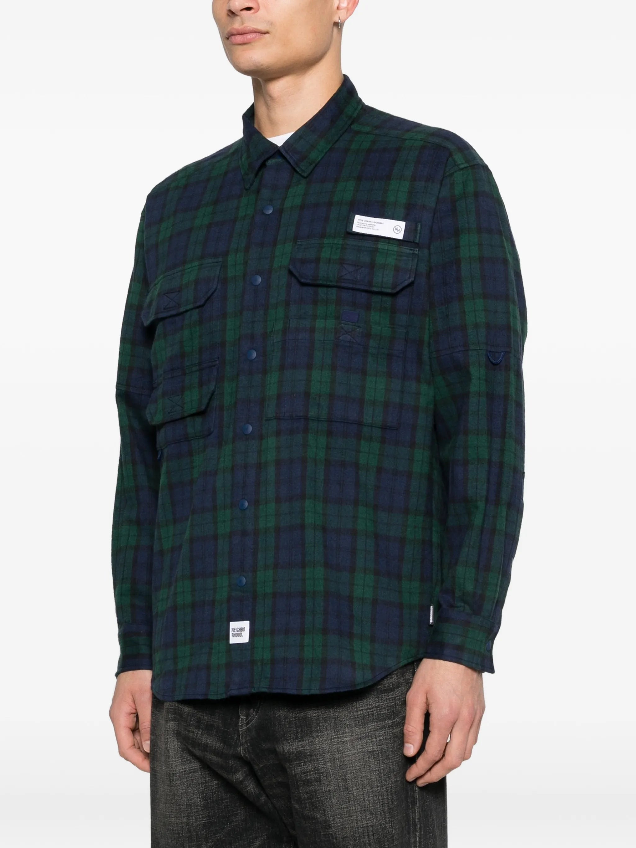 tartan-check shirt