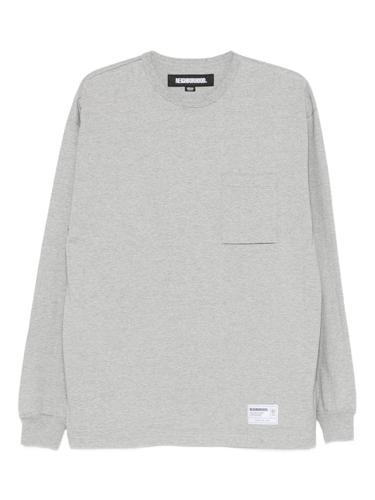 patch-pocket long-sleeve T-shirt
