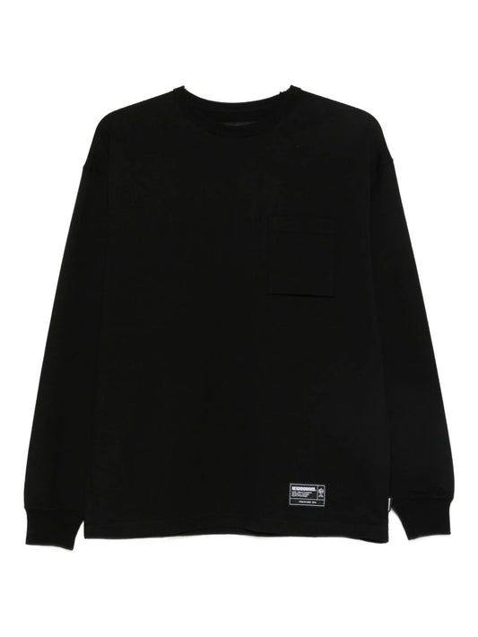 logo-patch long sleeve T-shirt