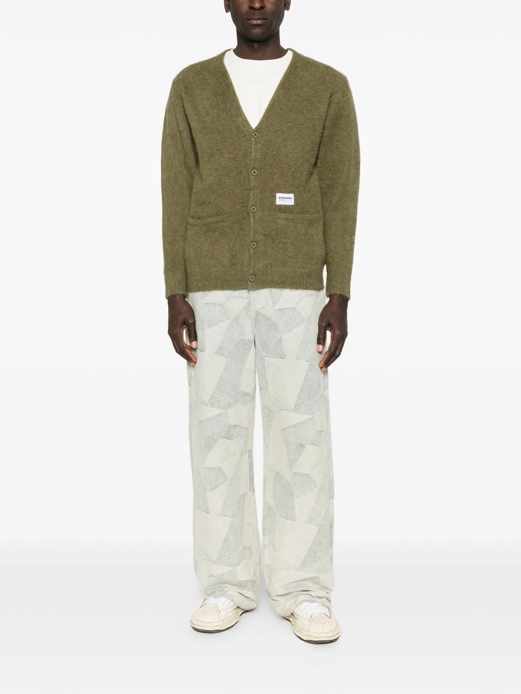 V-neck pocket cardigan