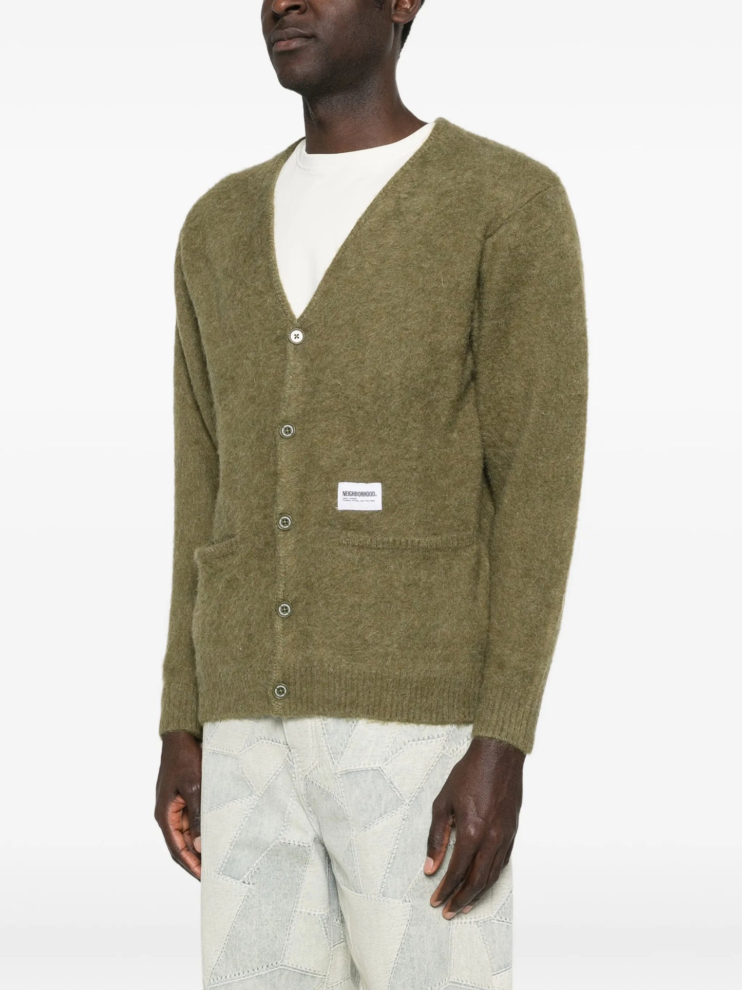 V-neck pocket cardigan