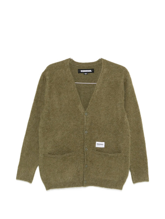 V-neck pocket cardigan