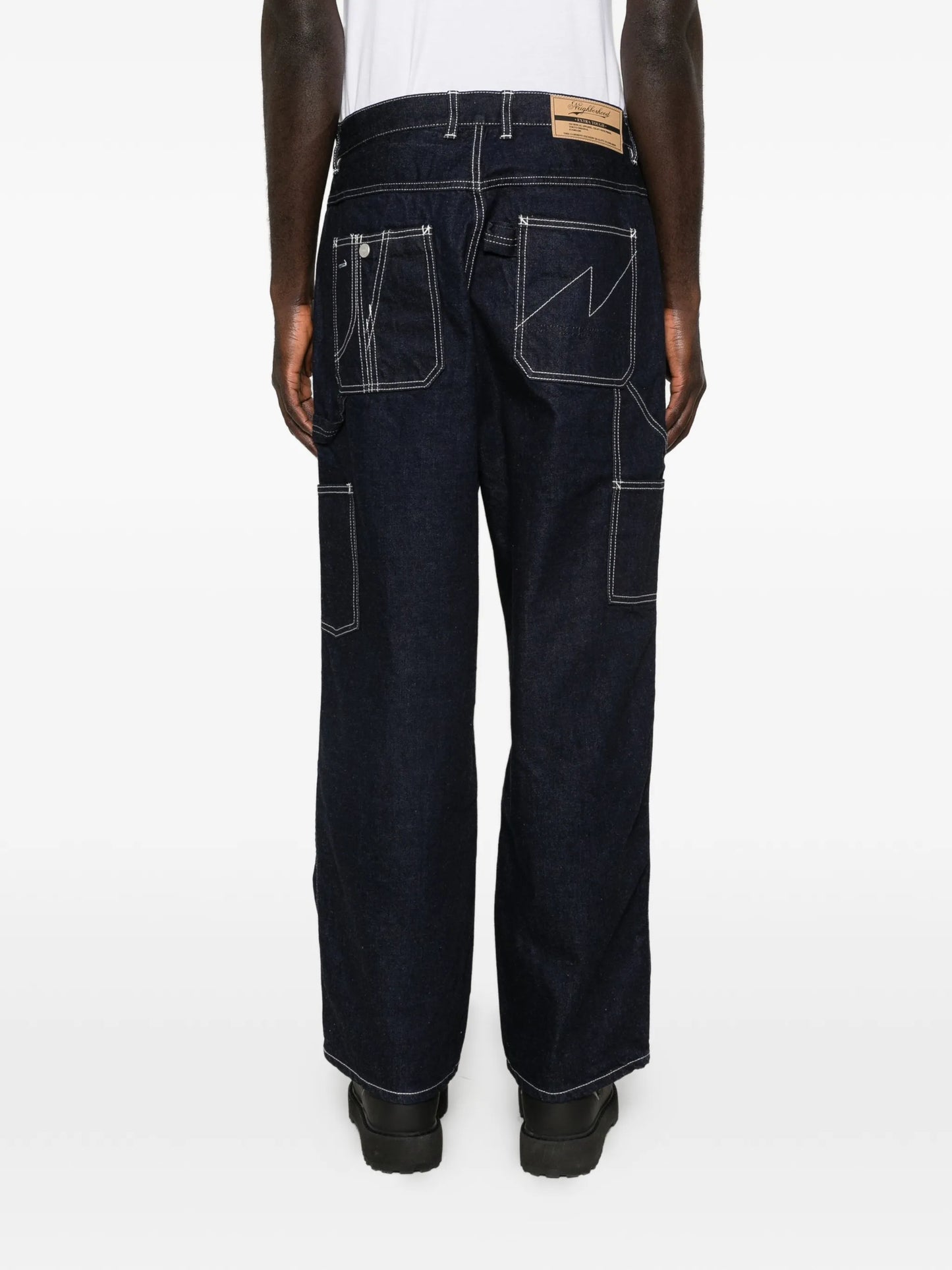 contrast-stitch jeans