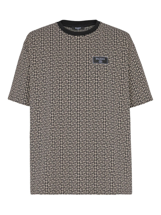 monogram-jacquard T-shirt