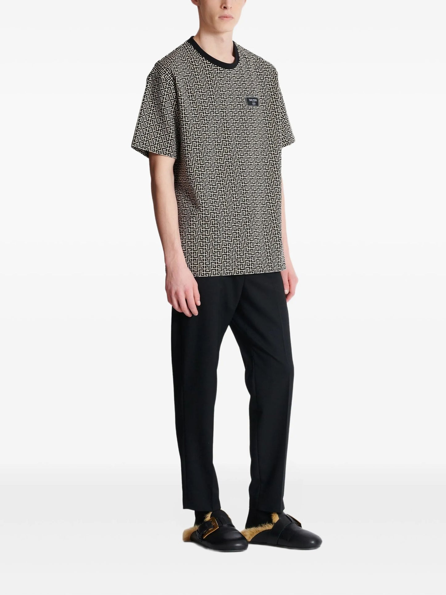 monogram-jacquard T-shirt