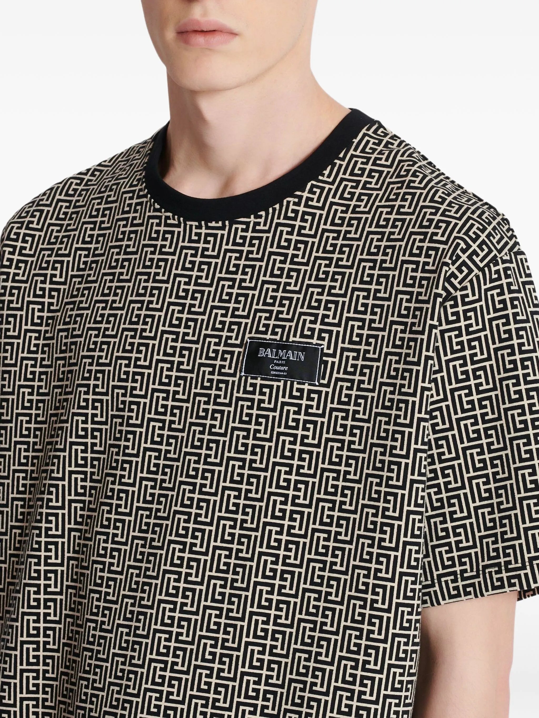 monogram-jacquard T-shirt