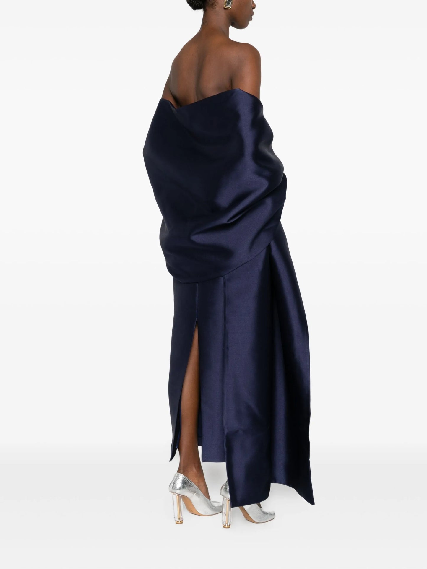 Midaxi strapless midi dress