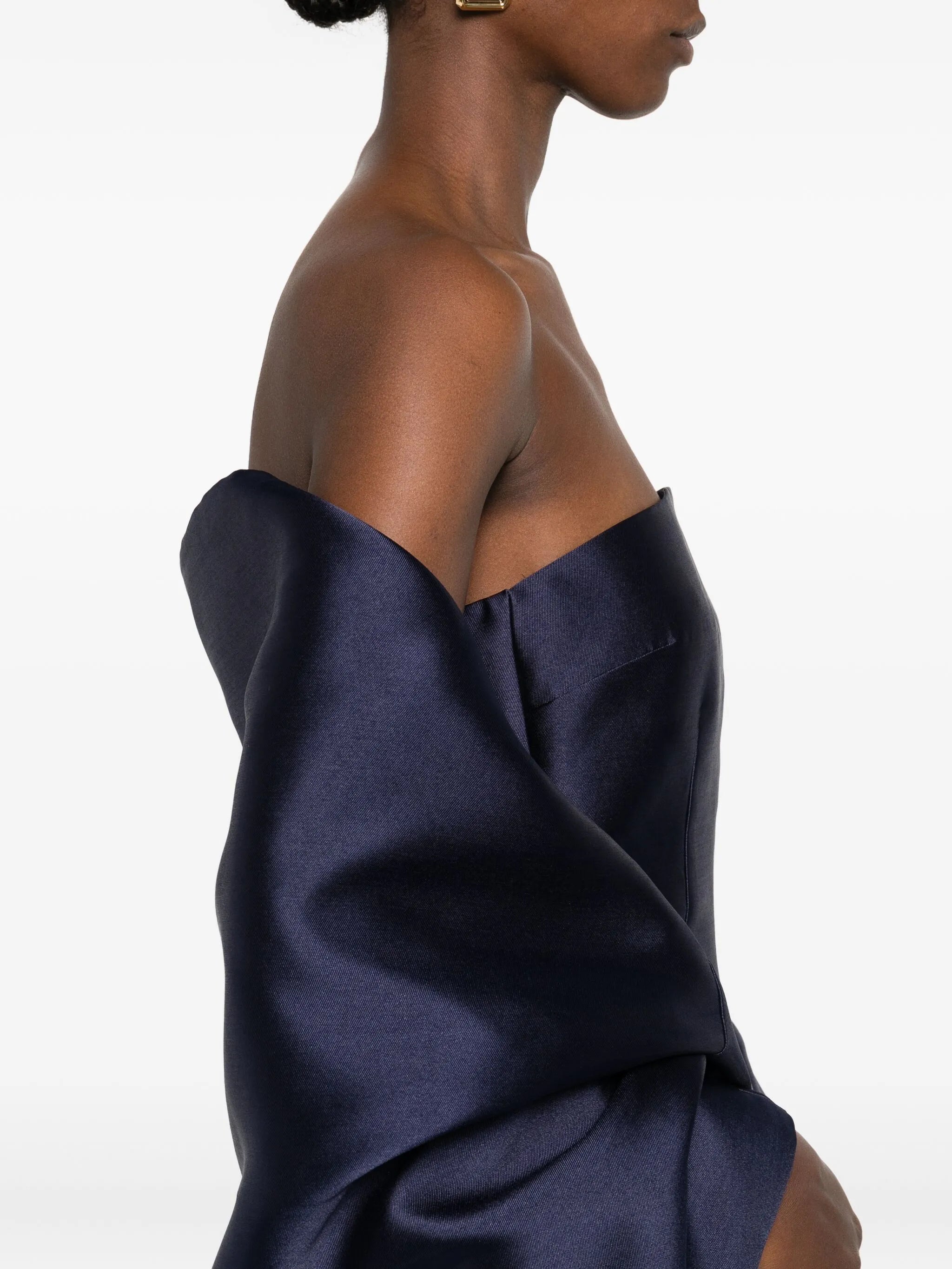 Midaxi strapless midi dress