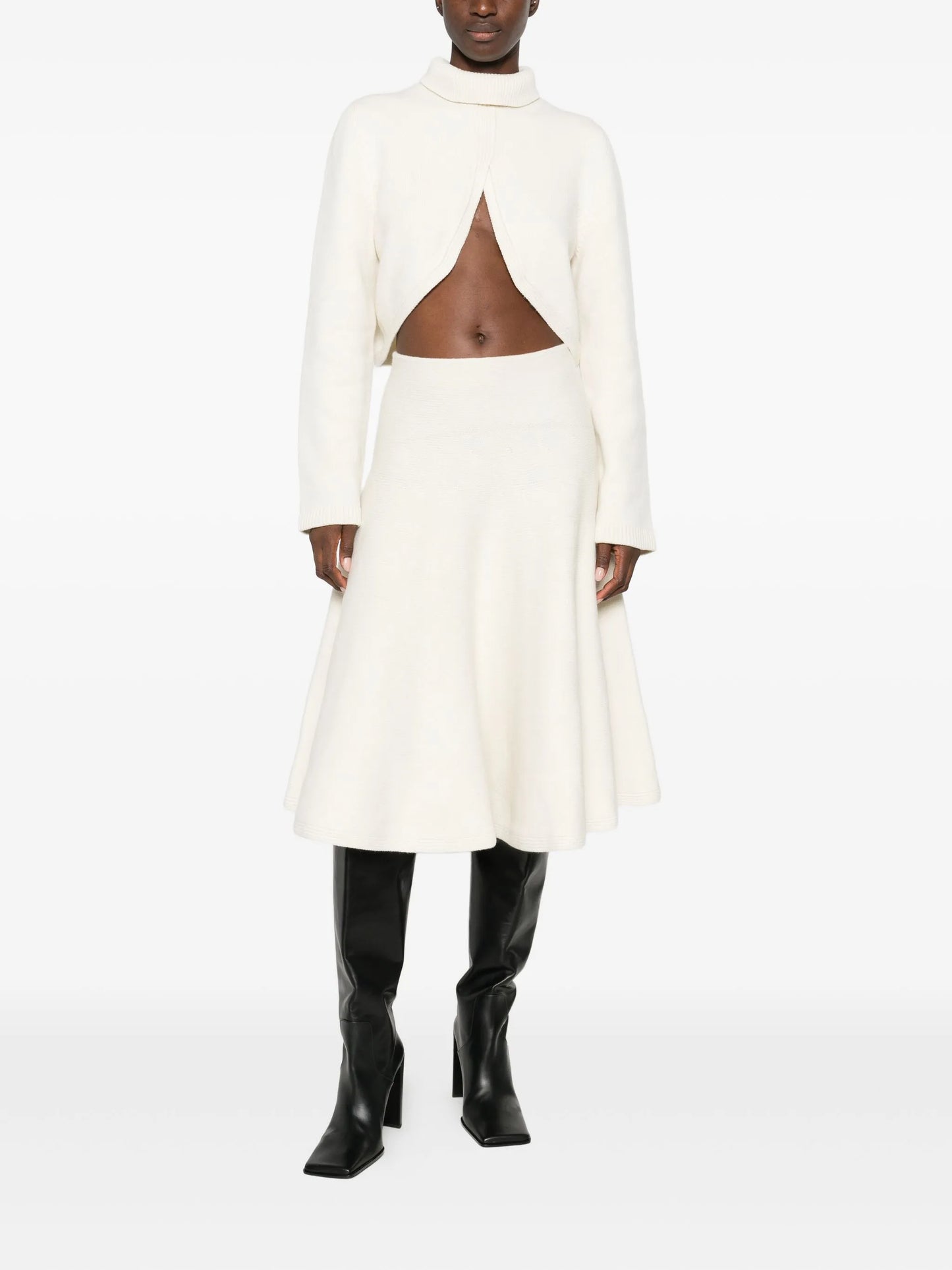A-line midi skirt